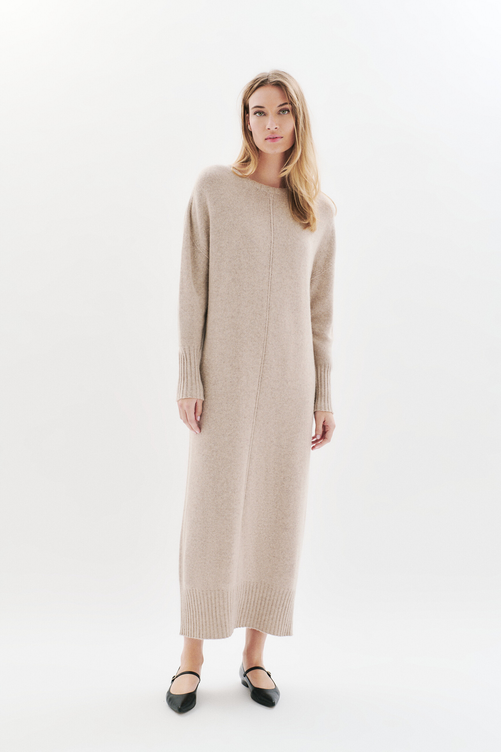 Vestido Rloretta cinzento claro mulher