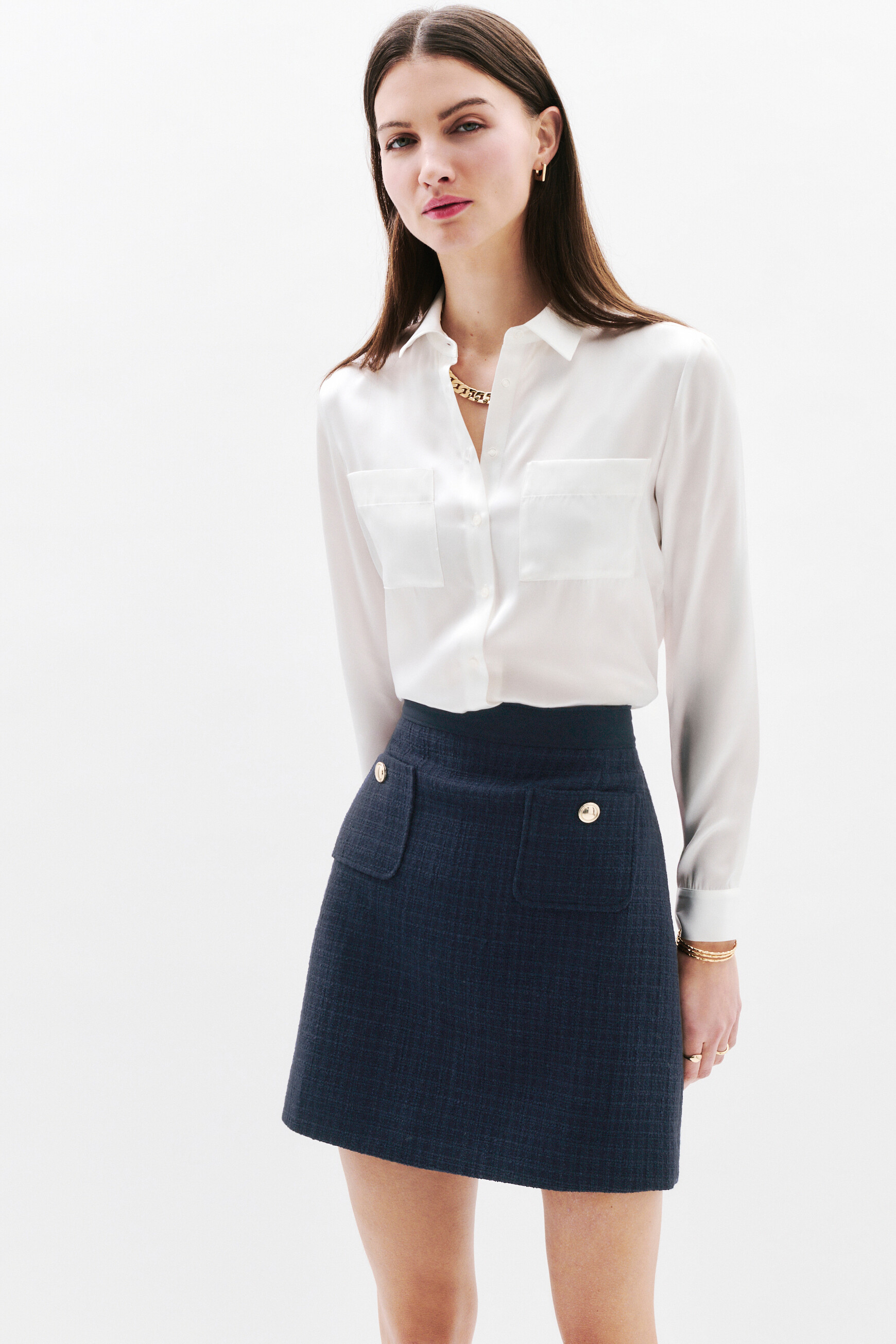 janya1 rok marineblauw vrouw Janya1 rok marineblauw vrouw