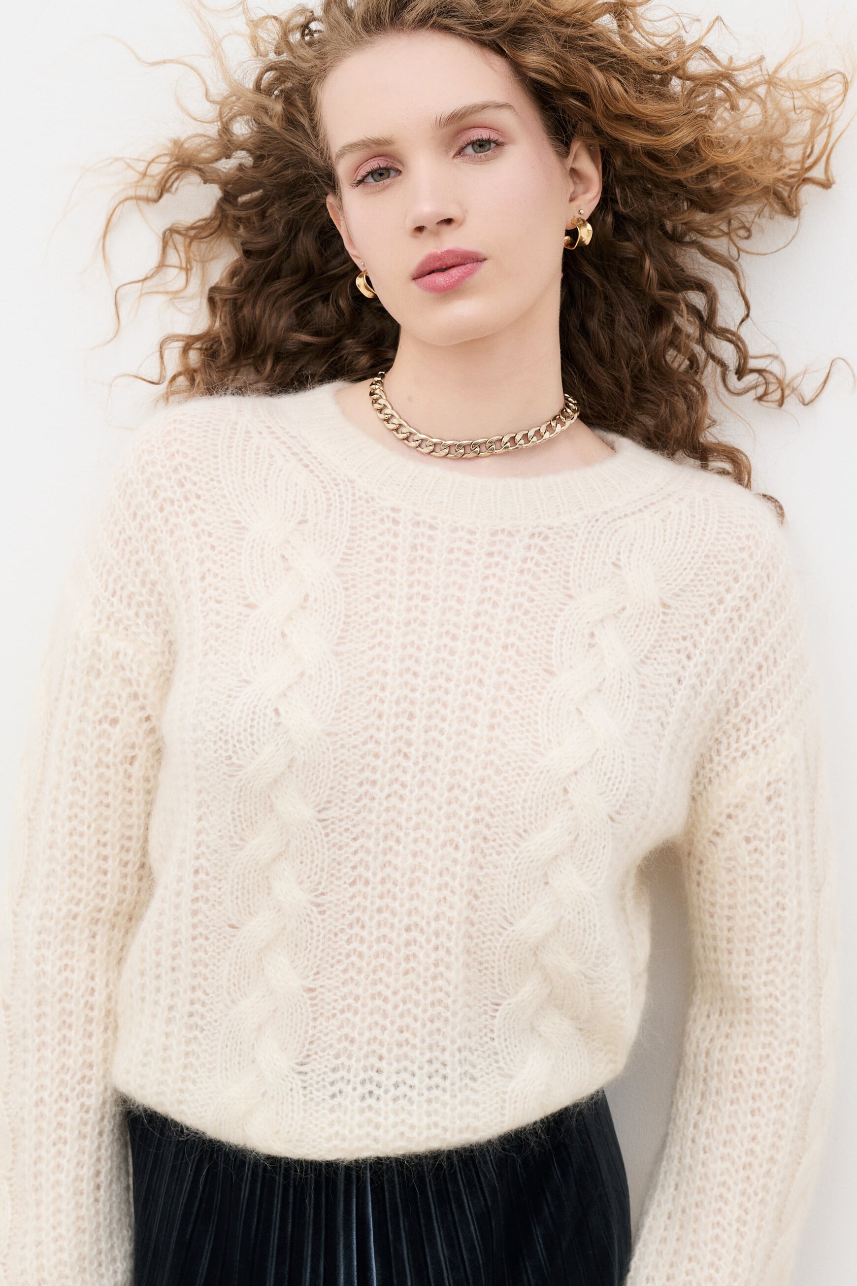 Maglione Mleandro ecru donna