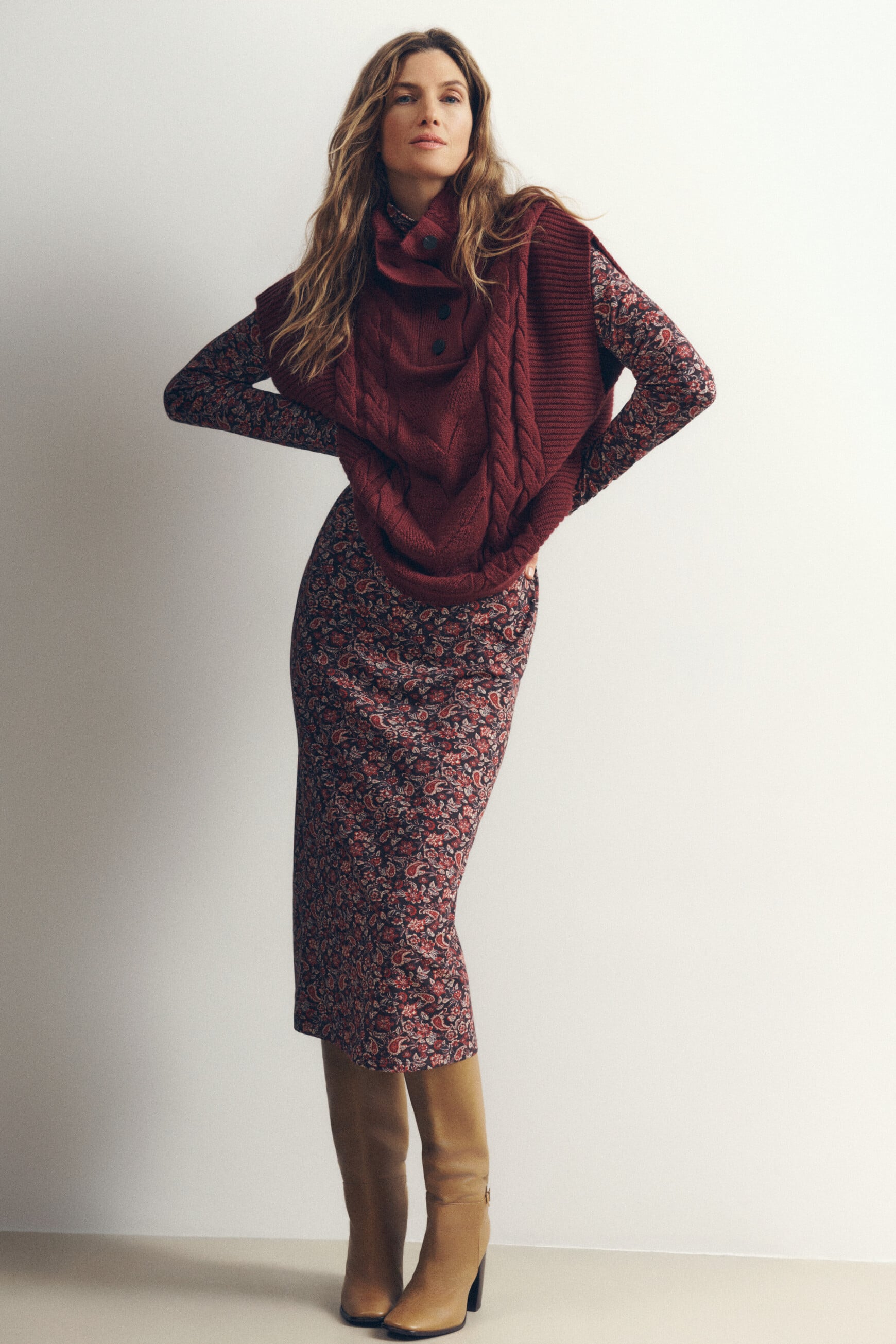 Rinna dress burgundy woman