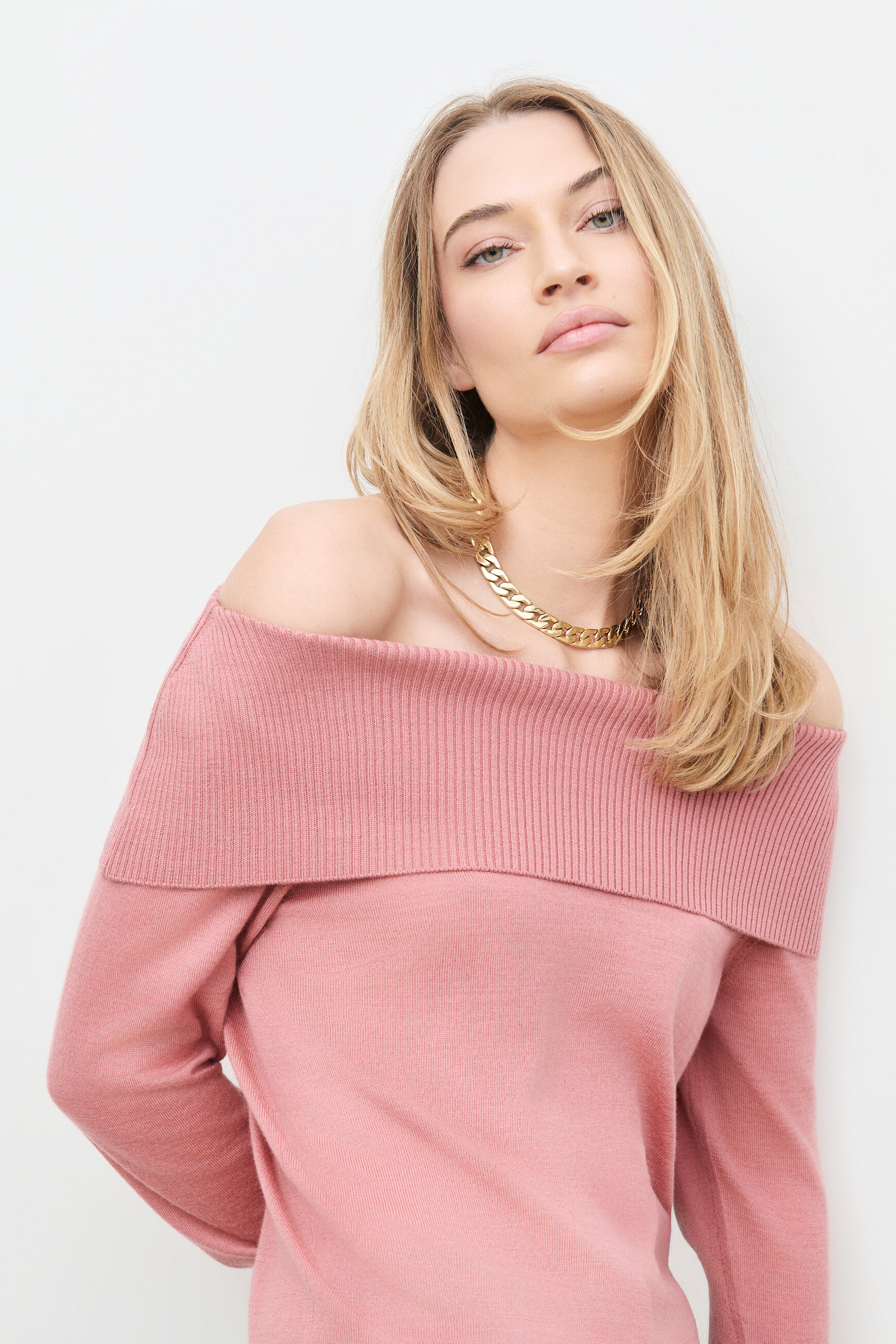 Marge sweater dusty pink woman