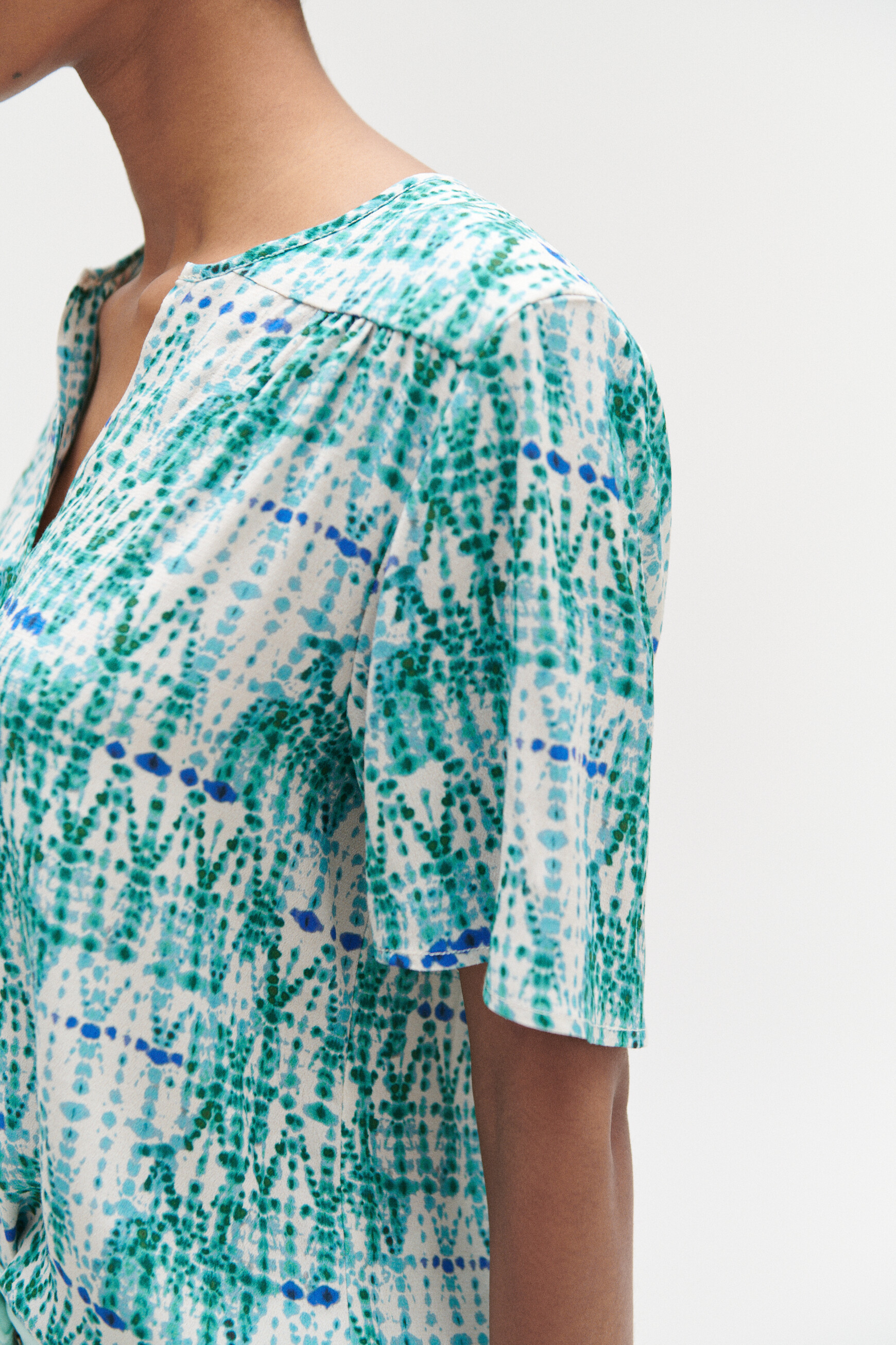 blouse tie and dye vert emeraude femme Blouse tie and dye vert emeraude femme