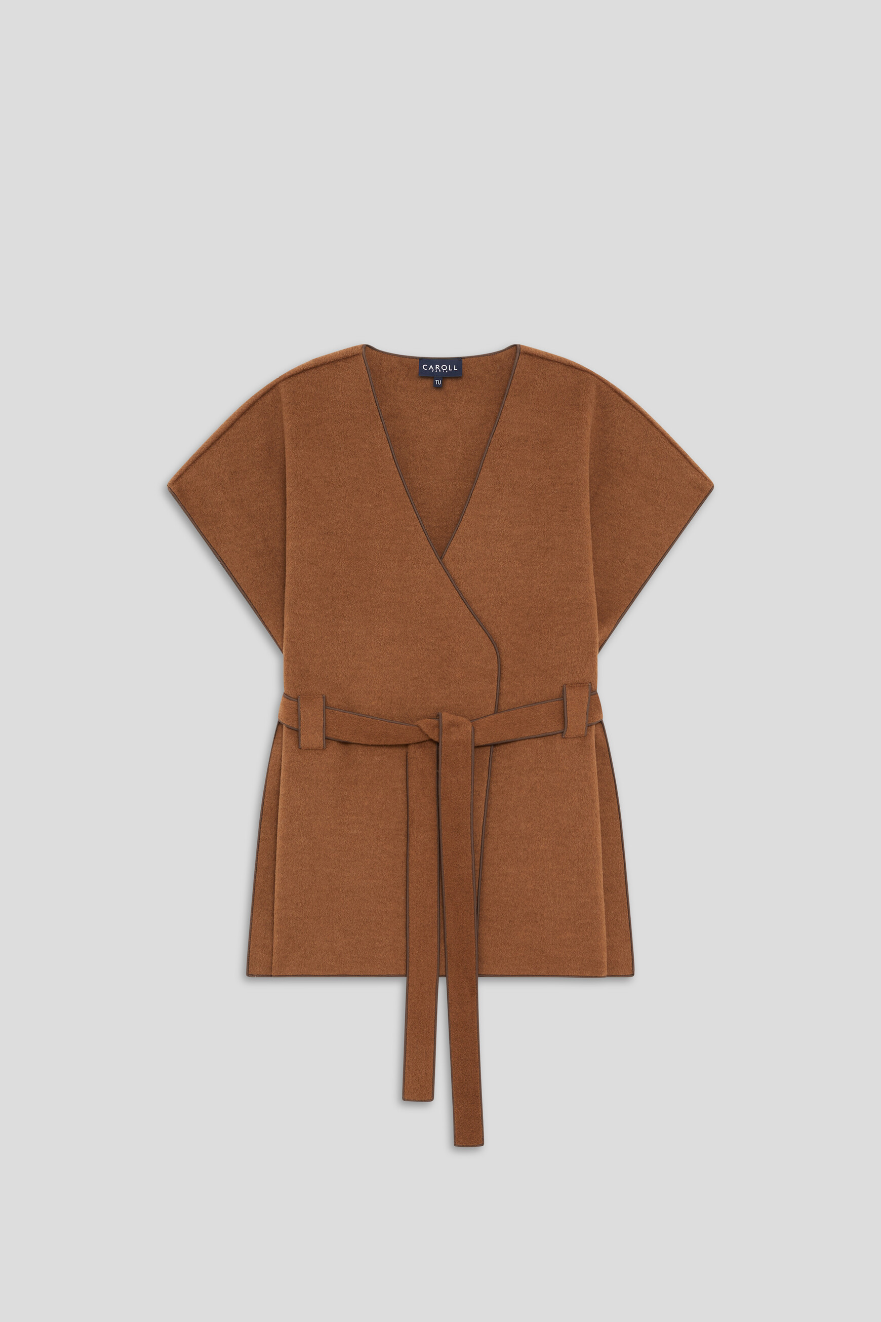 Hasora poncho dark brown woman