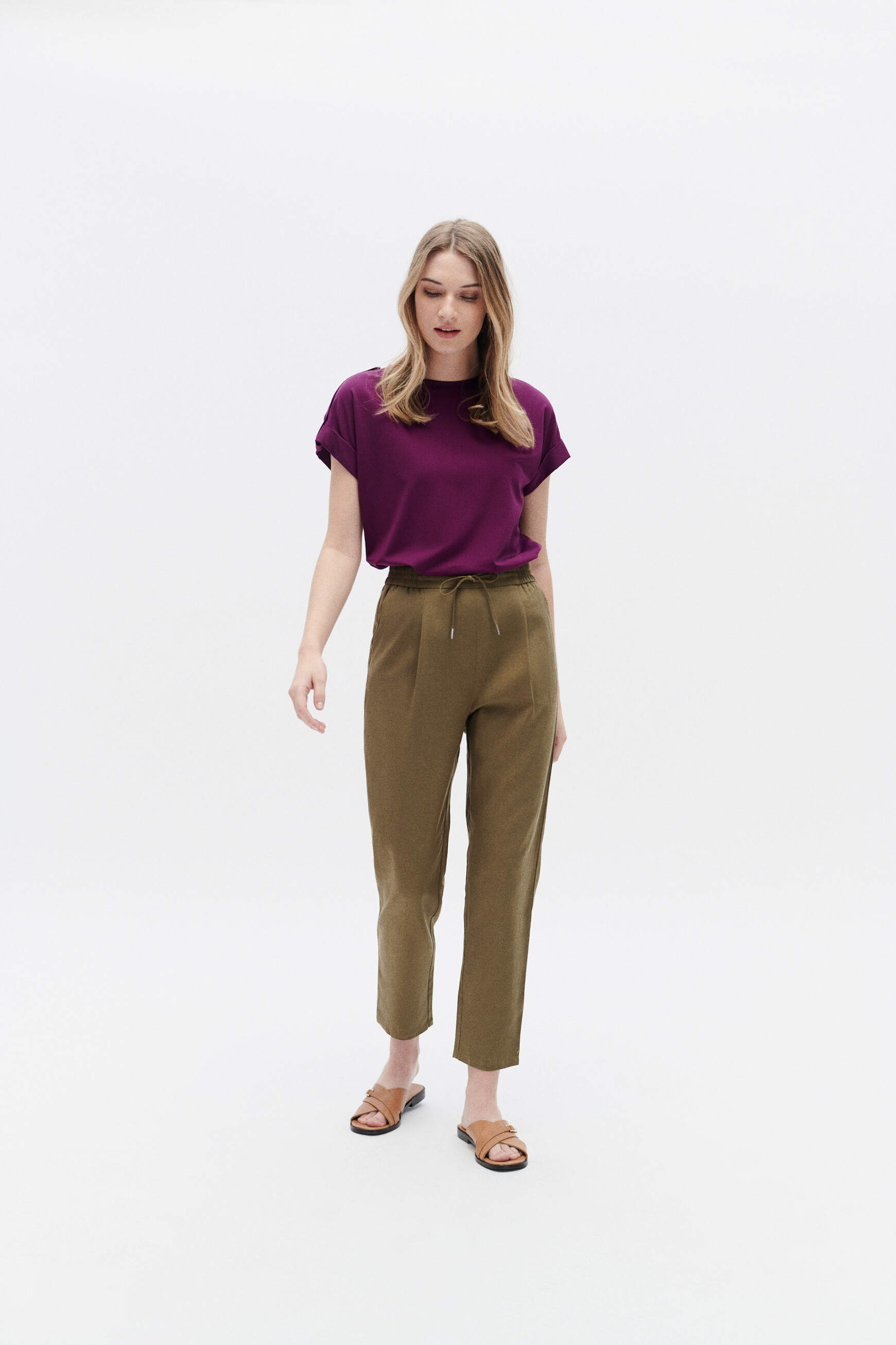 pantalon peter vert olive femme Pantalon peter vert olive femme