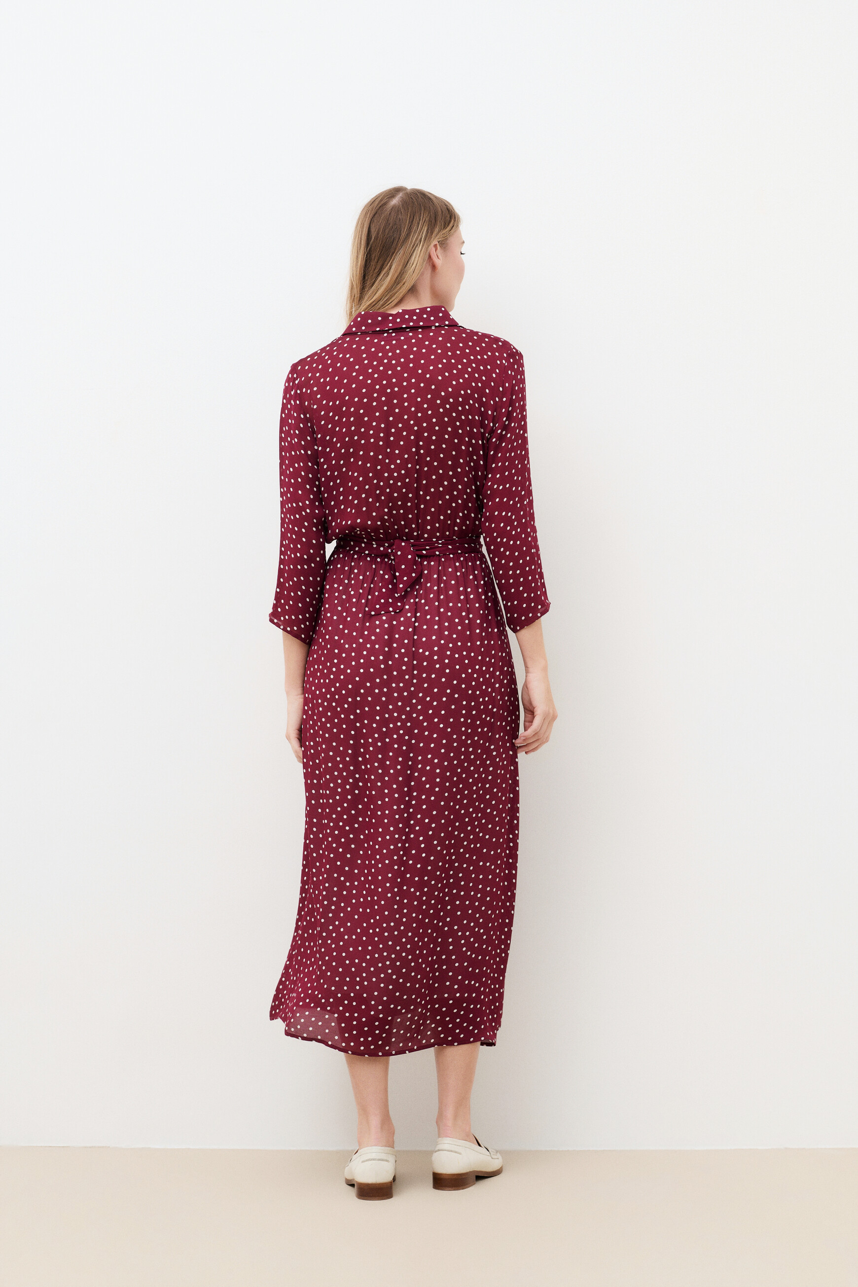 Robe Rlennie bordeaux femme