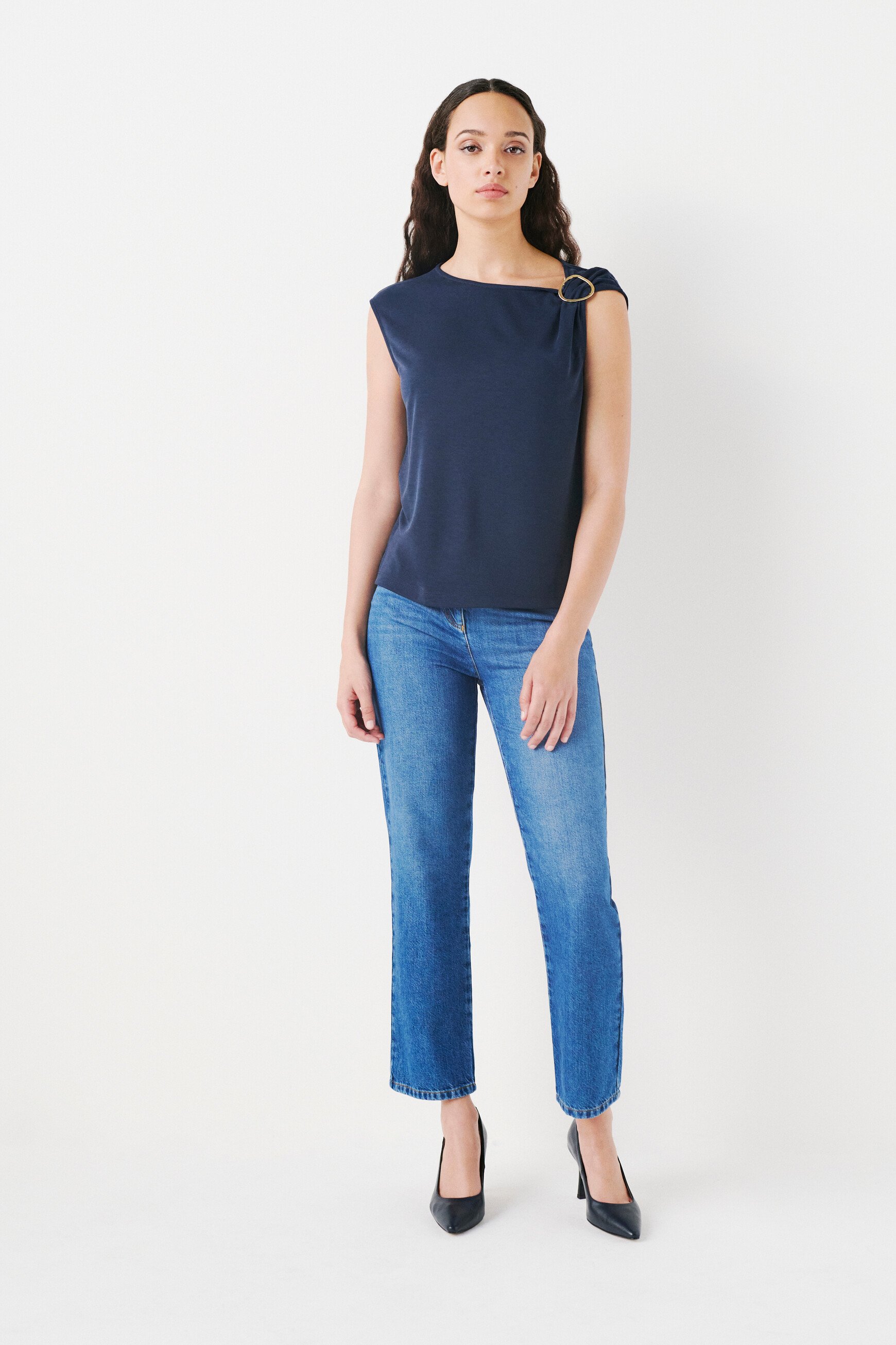 Tnala t-shirt navy blue woman