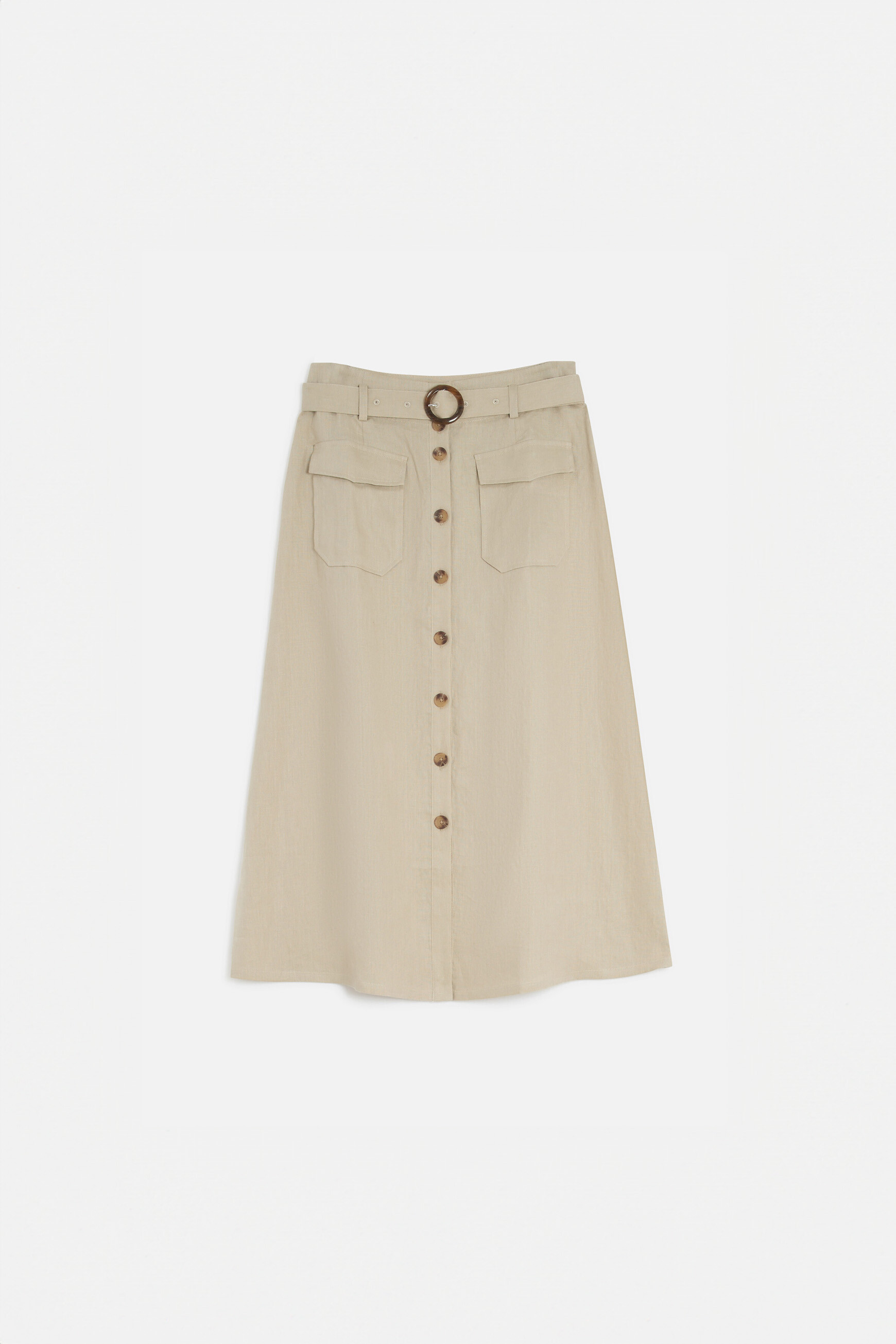 jupe agnes 100 lin taupe femme jupe agnes 100% lin taupe femme
