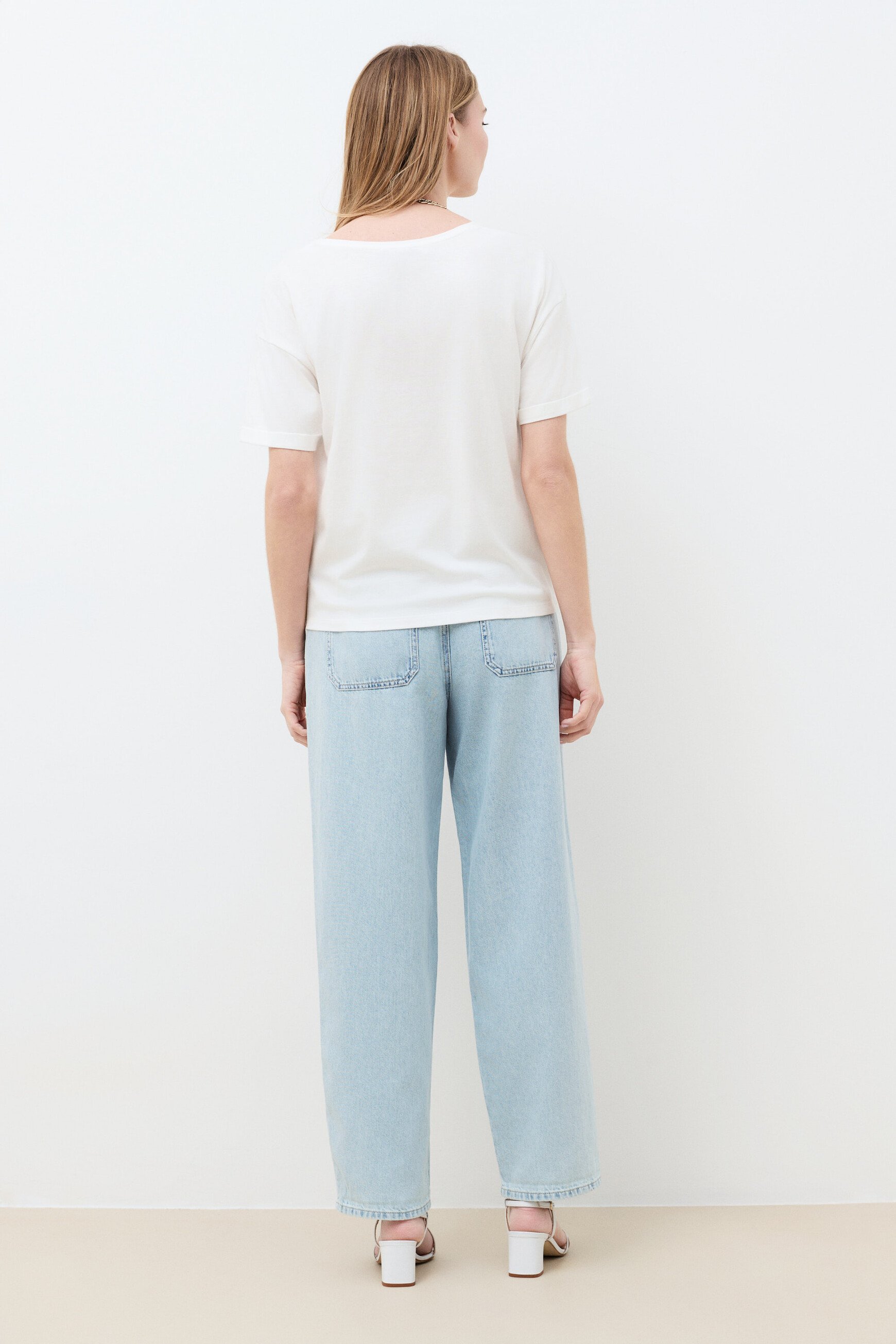 T-shirt Tim-Mom bleu marine femme