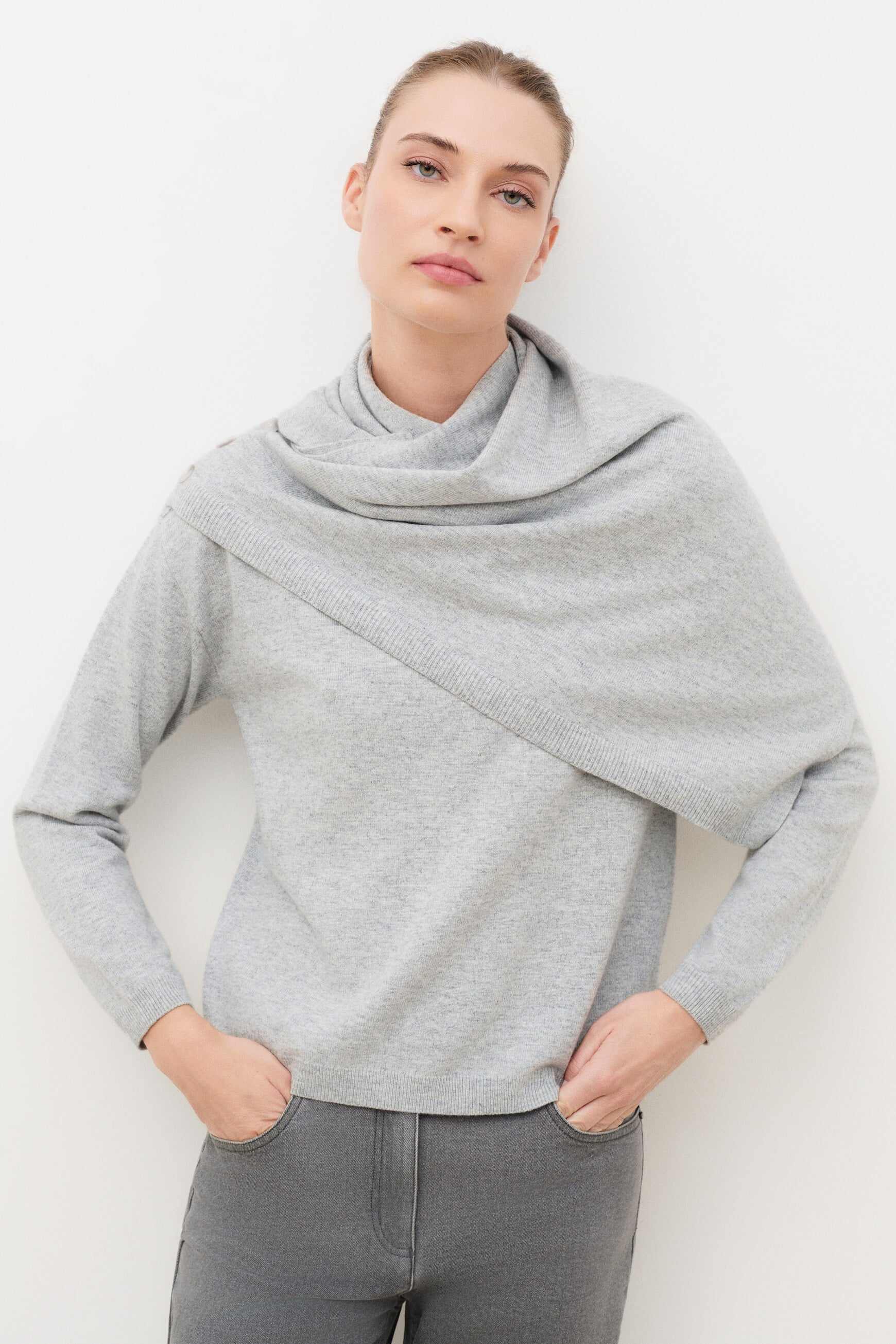 Mcher sweater grey woman