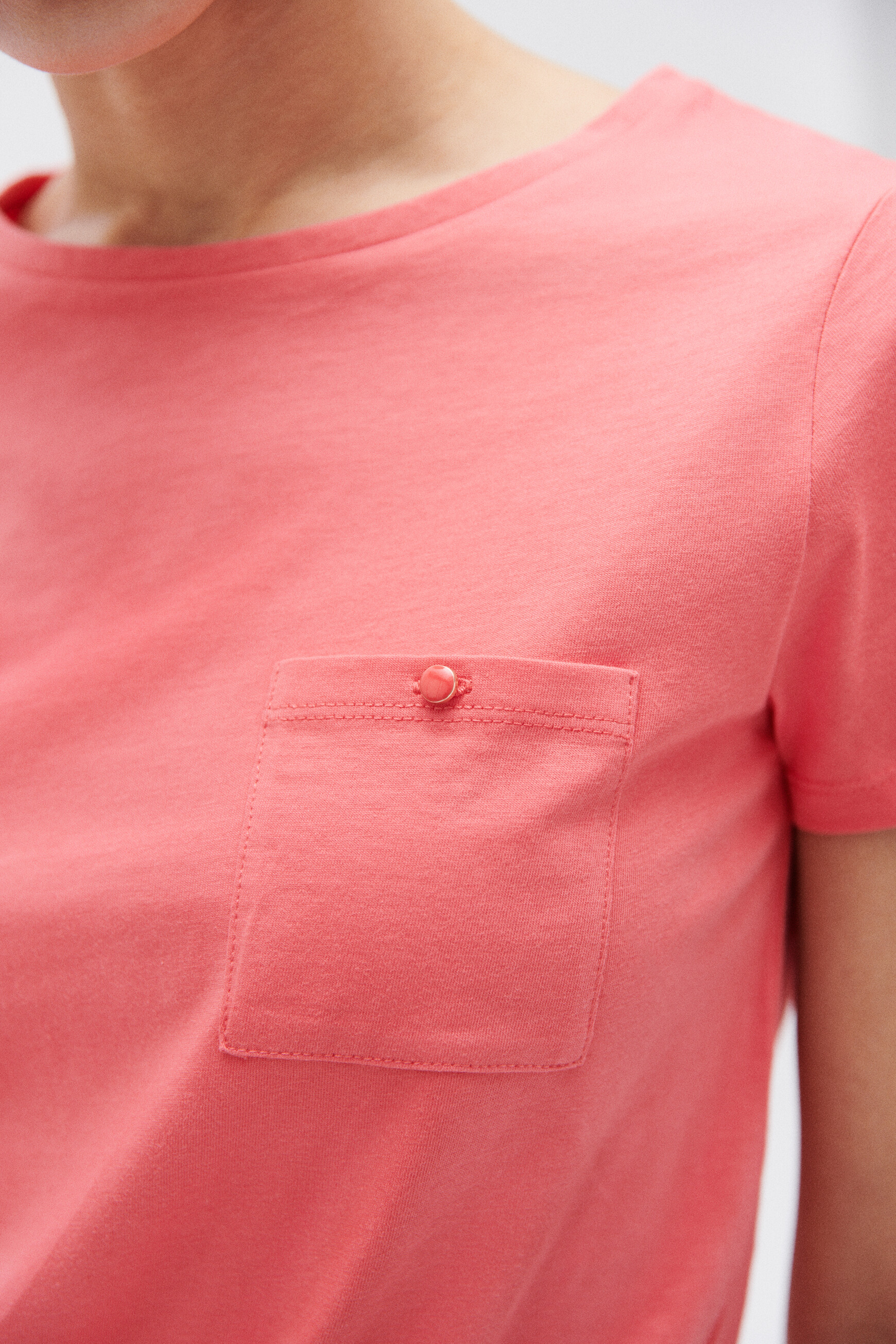 t shirt ninon rose corail femme t-shirt ninon rose corail femme