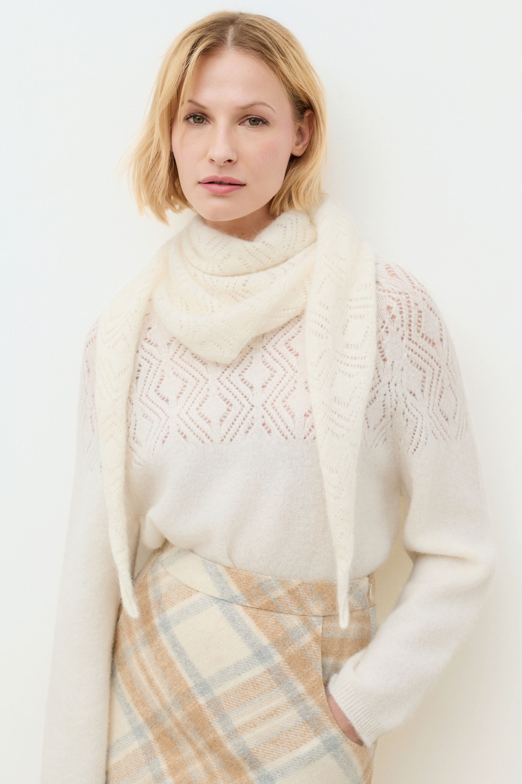 Foulard Loic ecru femme