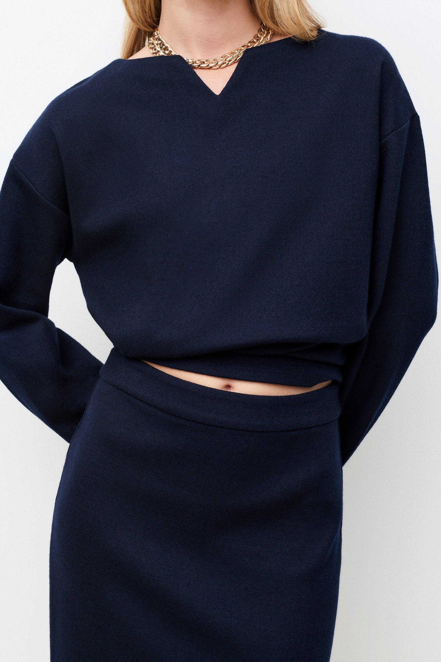 Jupe Daphne bleu marine femme