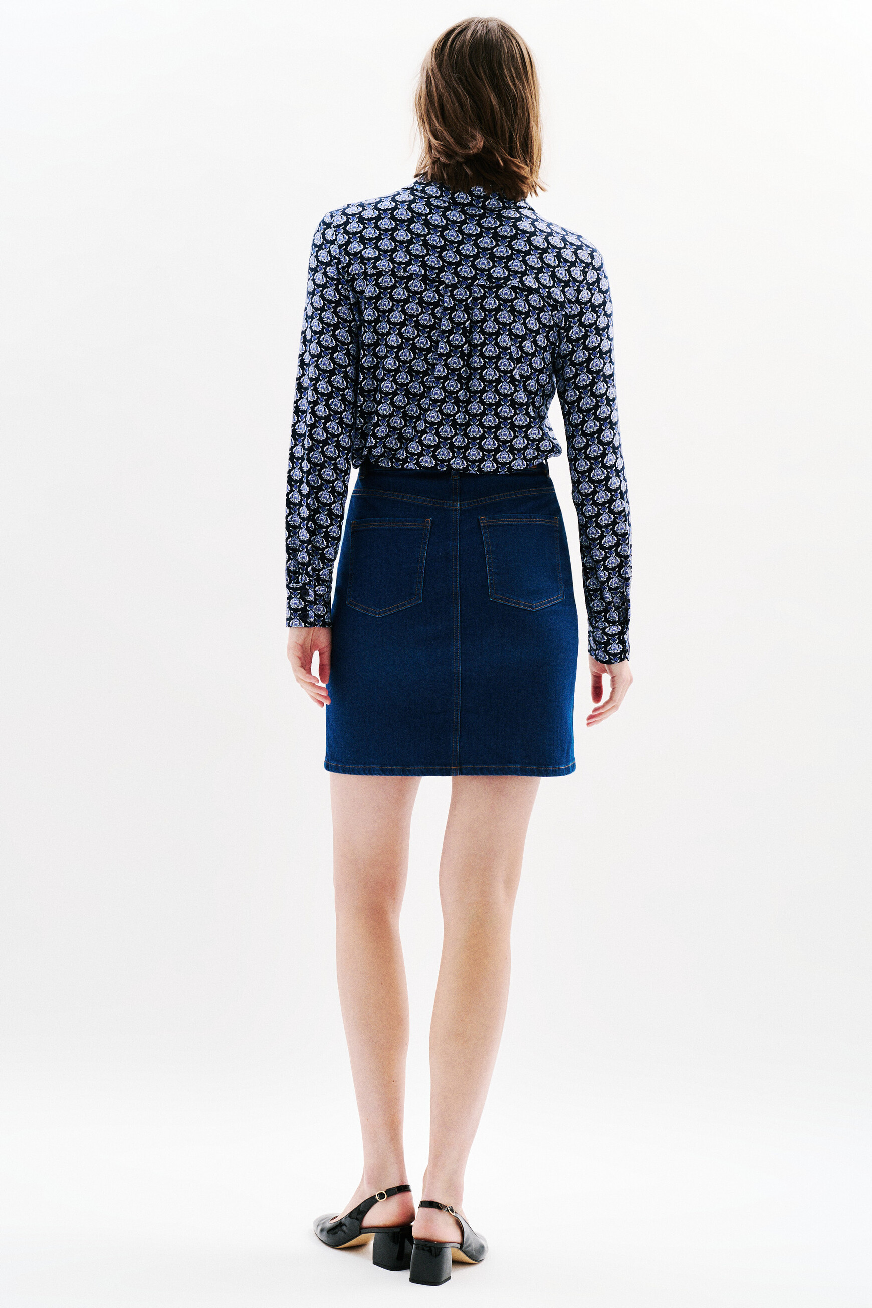jupe jietro denim double stone femme Jupe Jietro denim double stone femme
