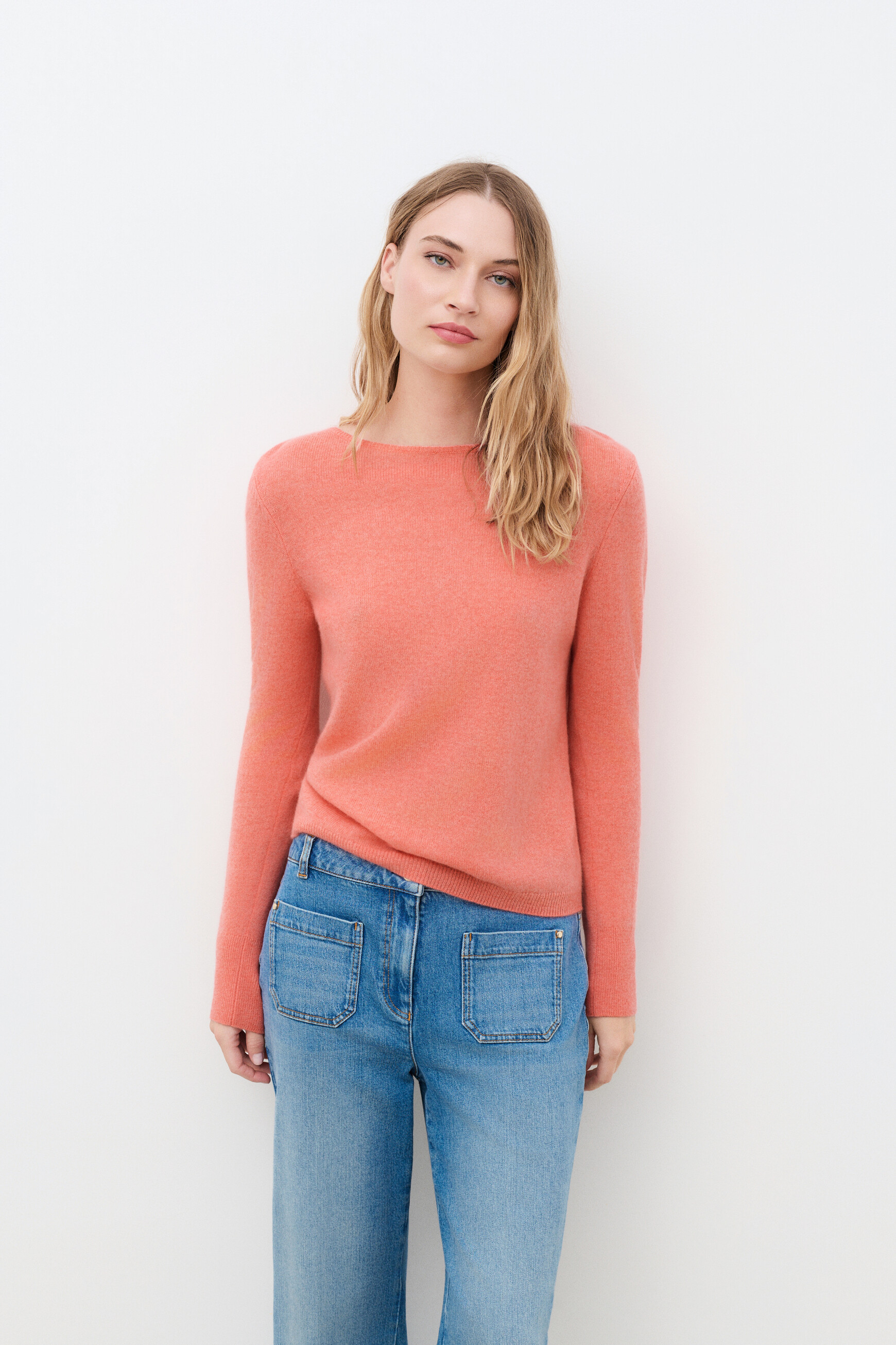 Mzoan 100% cashmere sweater dusty pink woman