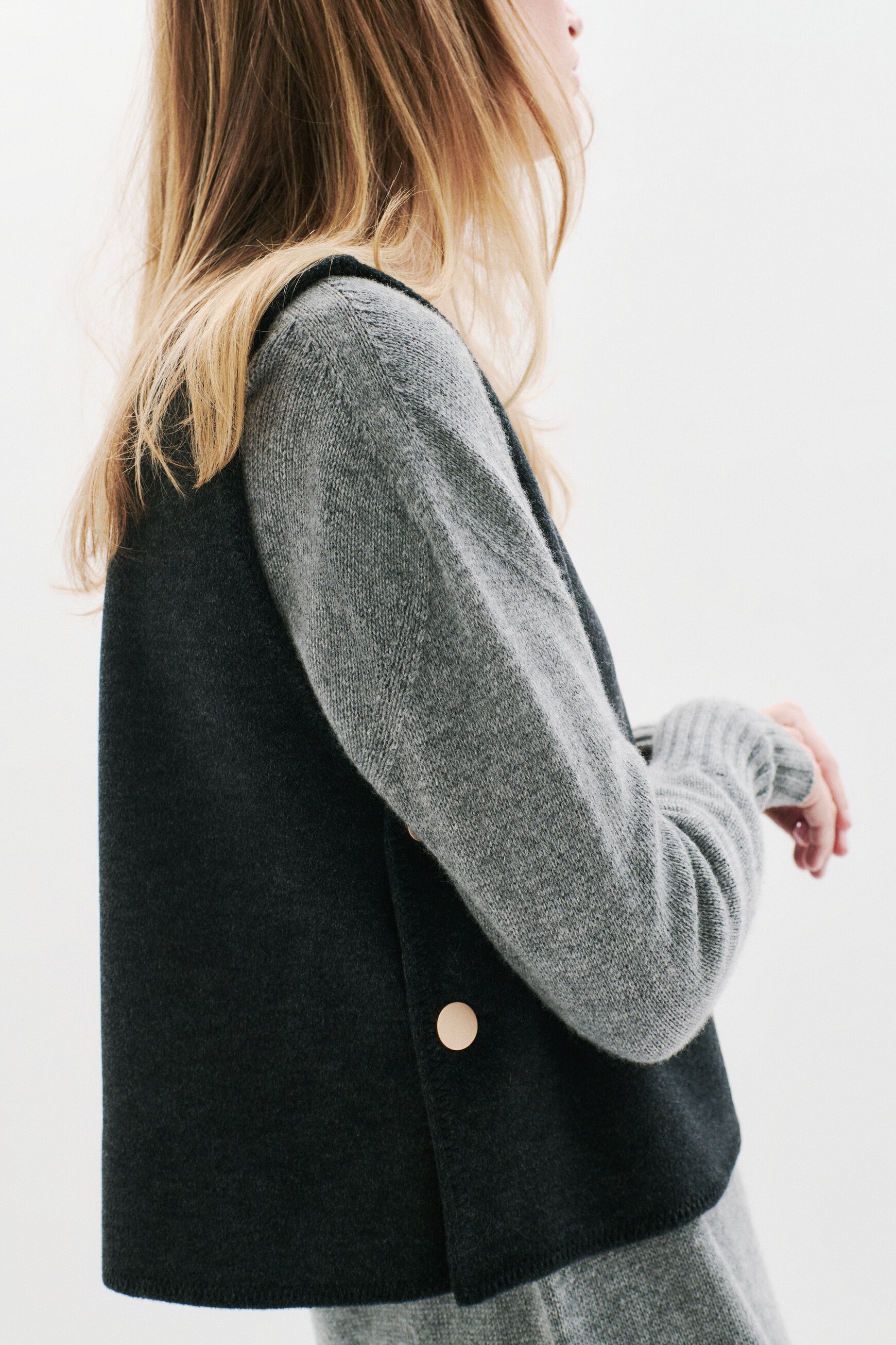 heline poncho grey woman Heline poncho grey woman