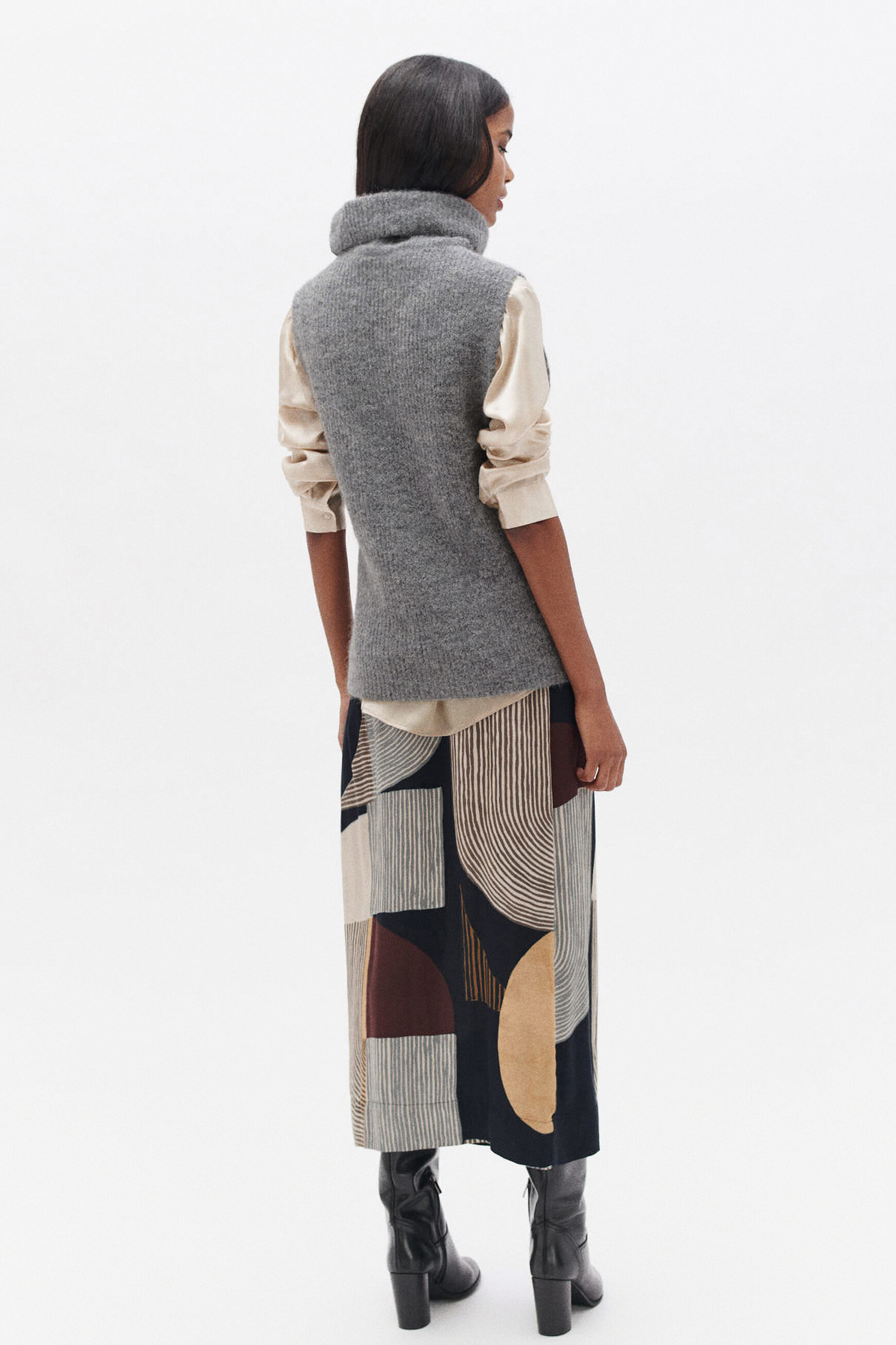 Pull mina gris femme