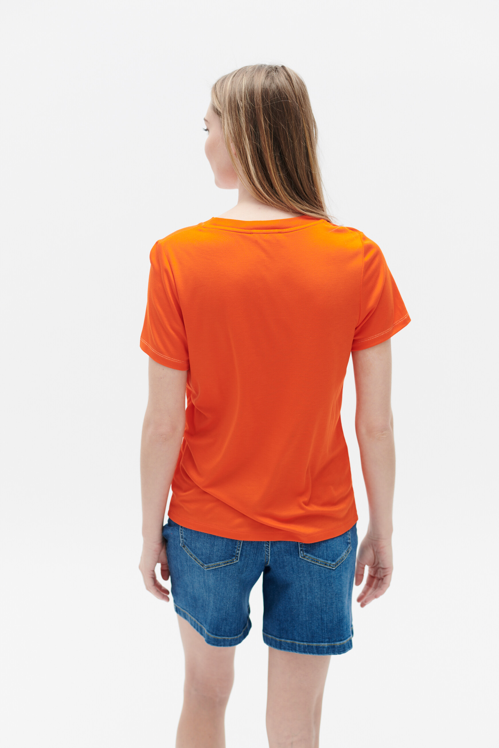 tee shirt orange femme