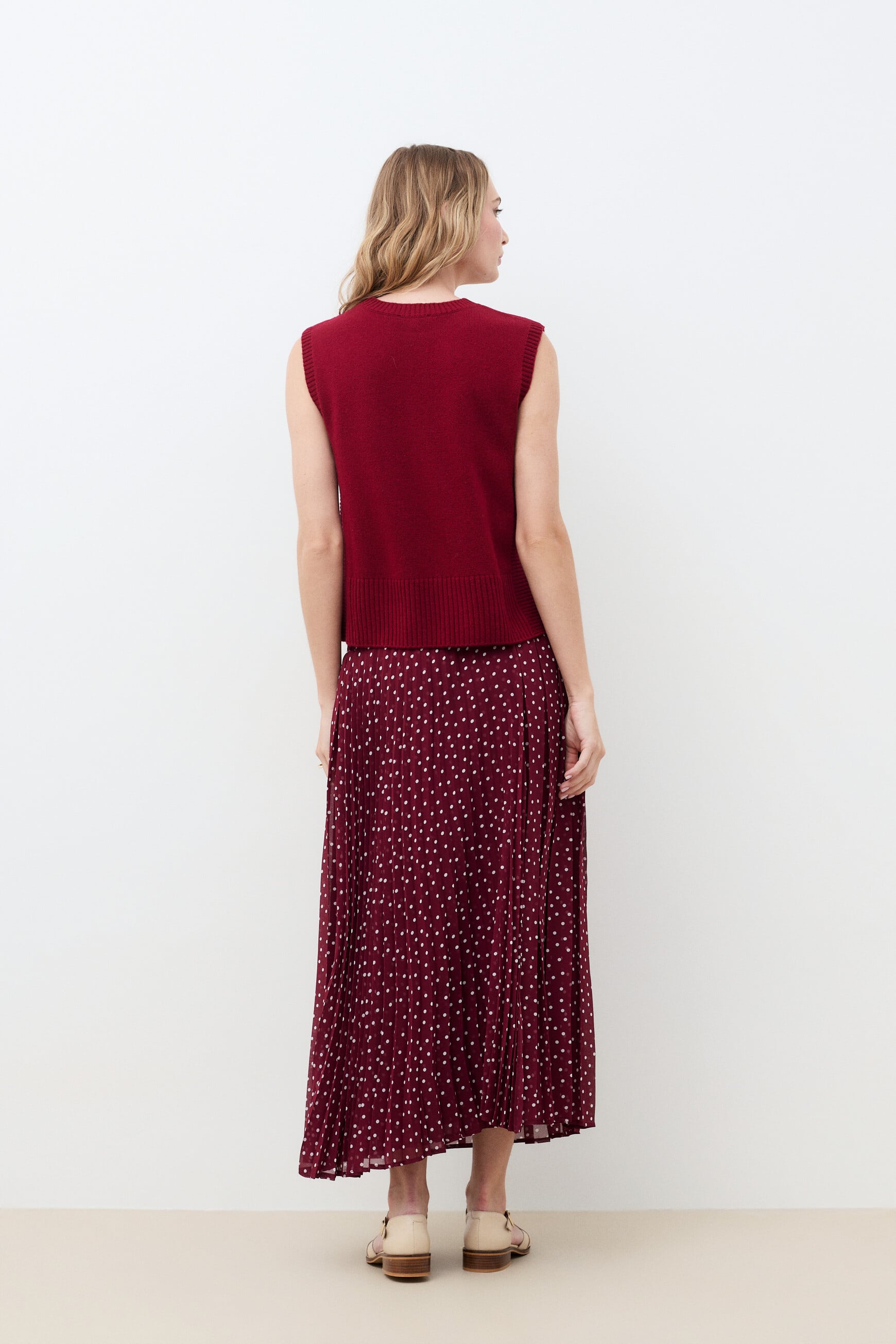 Pull Mwillie rouge fonc&eacute; femme