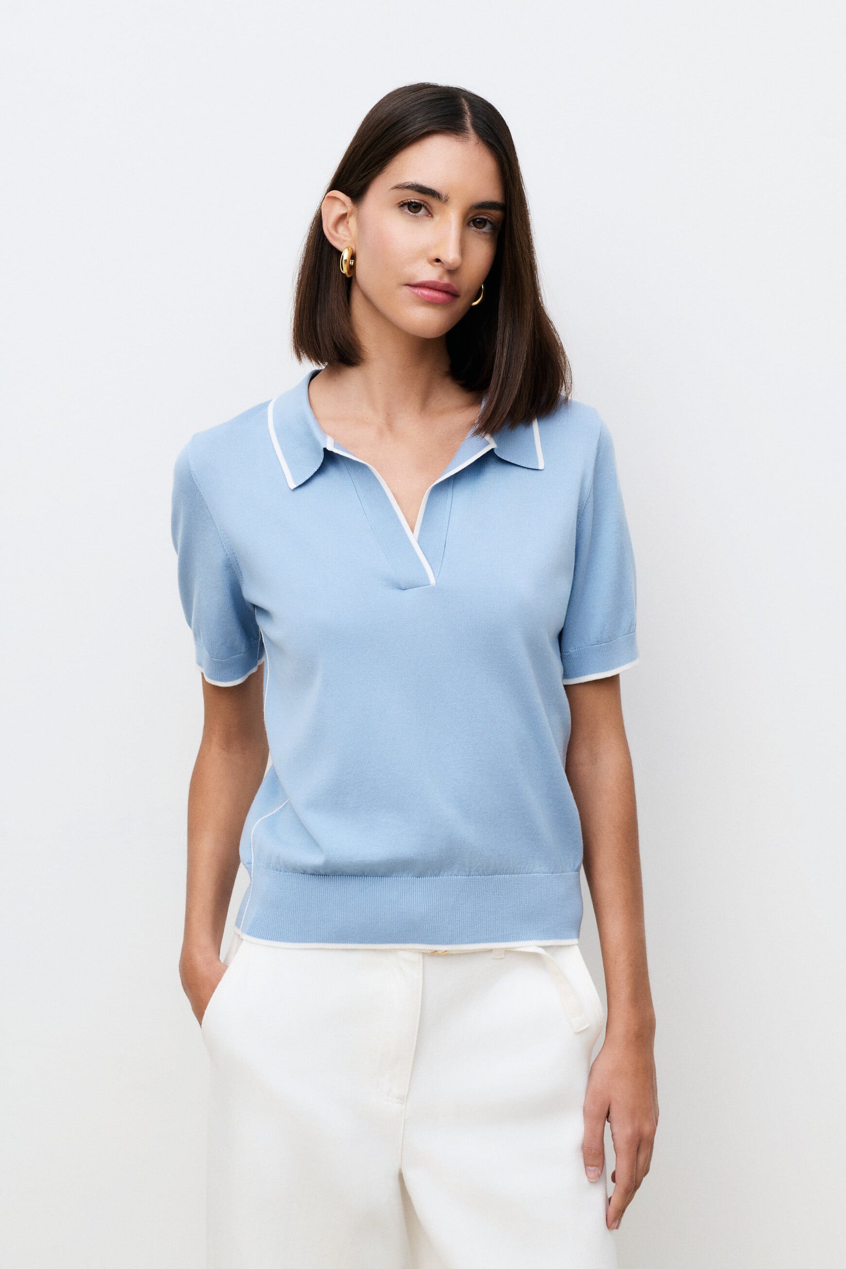 Pull Mjeremy bleu ciel femme