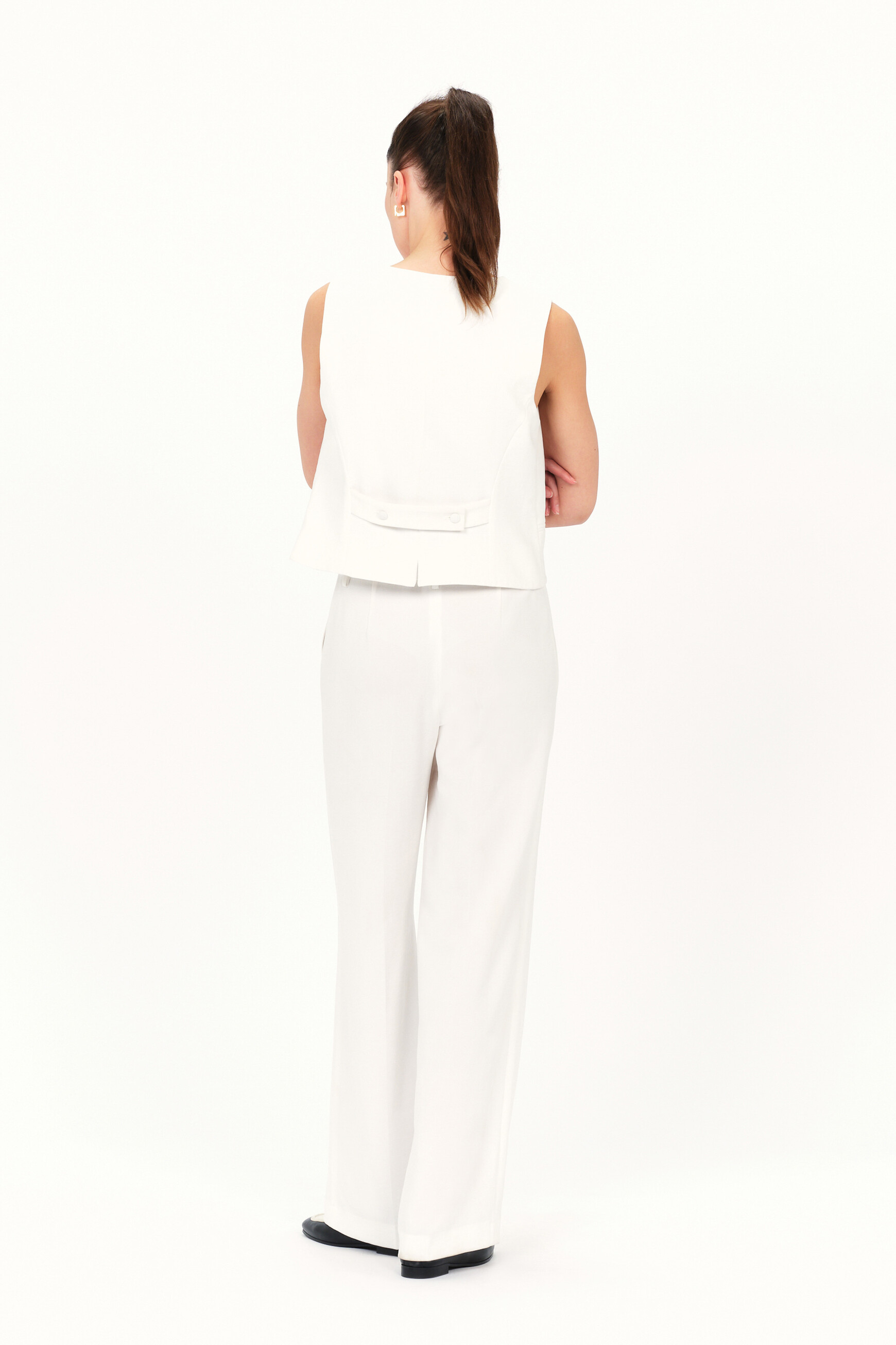 Ärmellose Jacke Douglas, strukturiert elfenbein damen