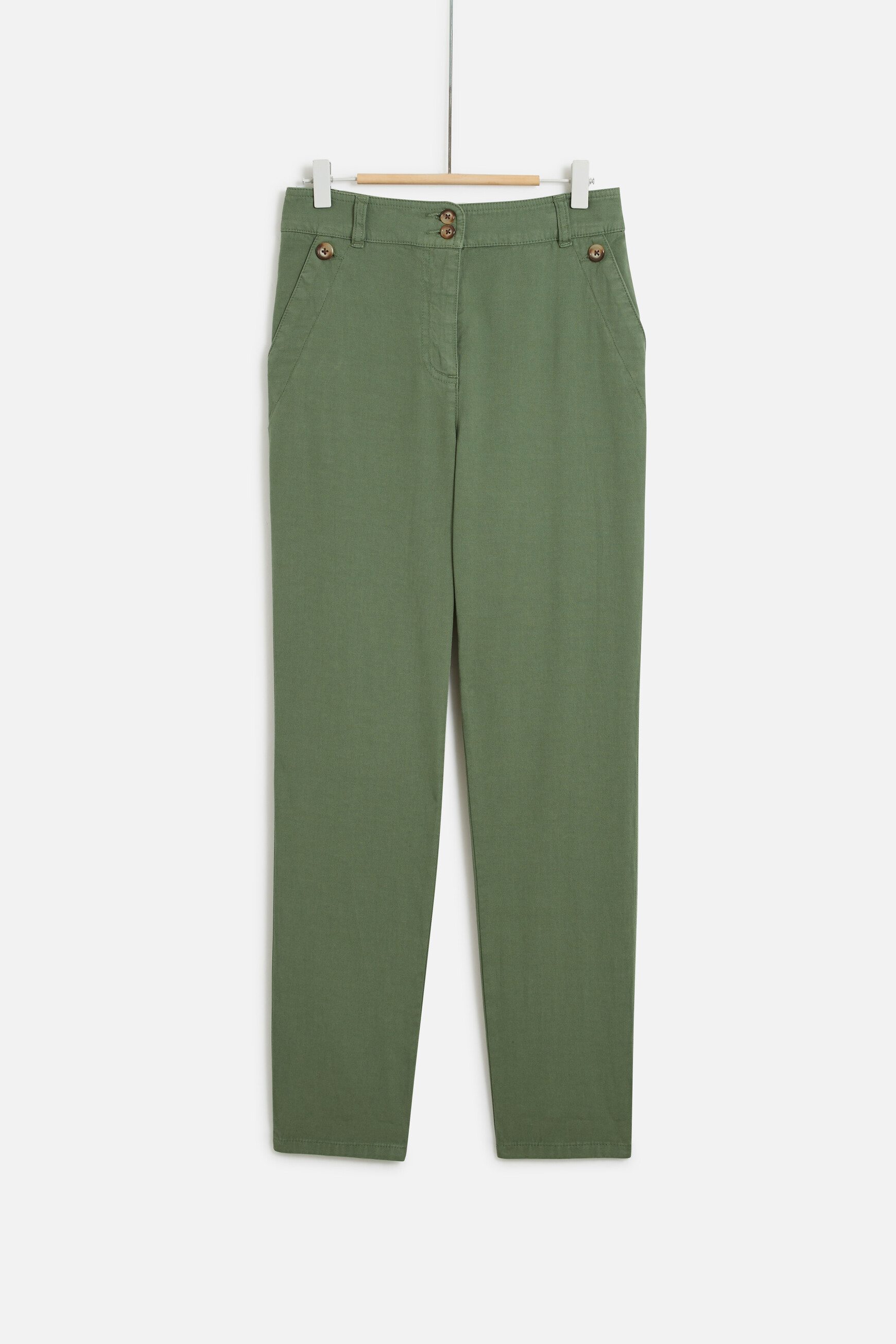 pantalon piozzo verde caqui mujer Pantalón Piozzo verde caqui mujer