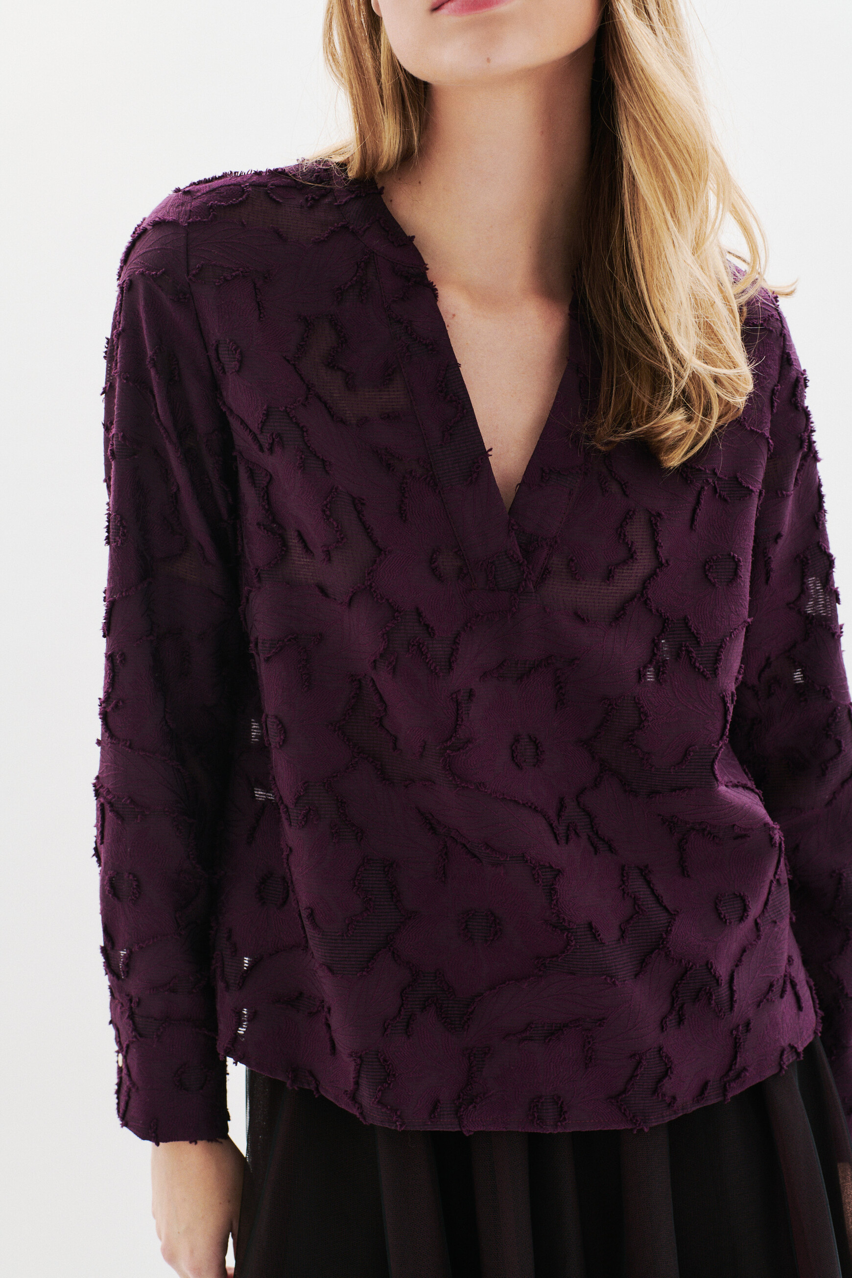 Clara2 shirt burgundy woman