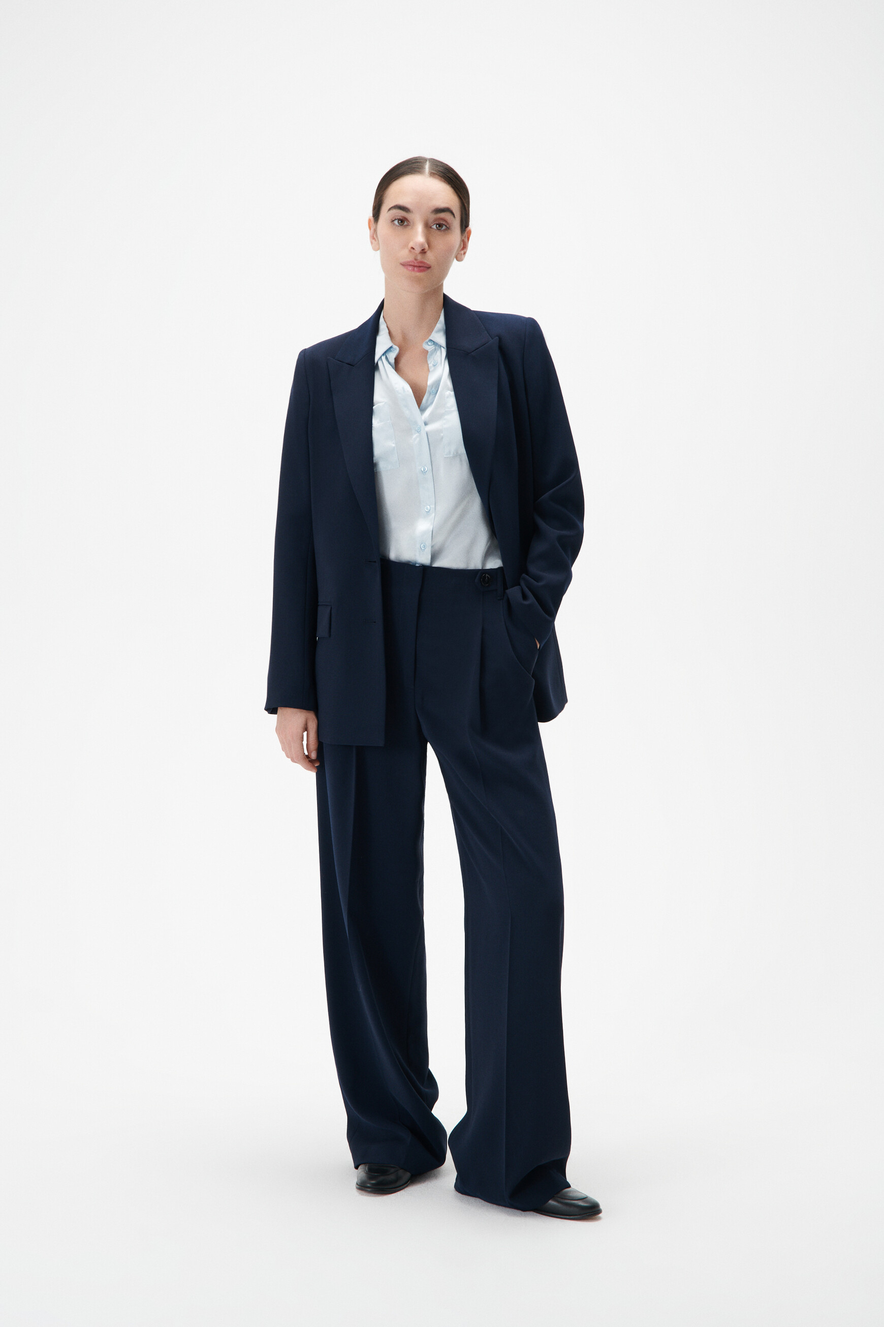 Veste violene bleu marine femme