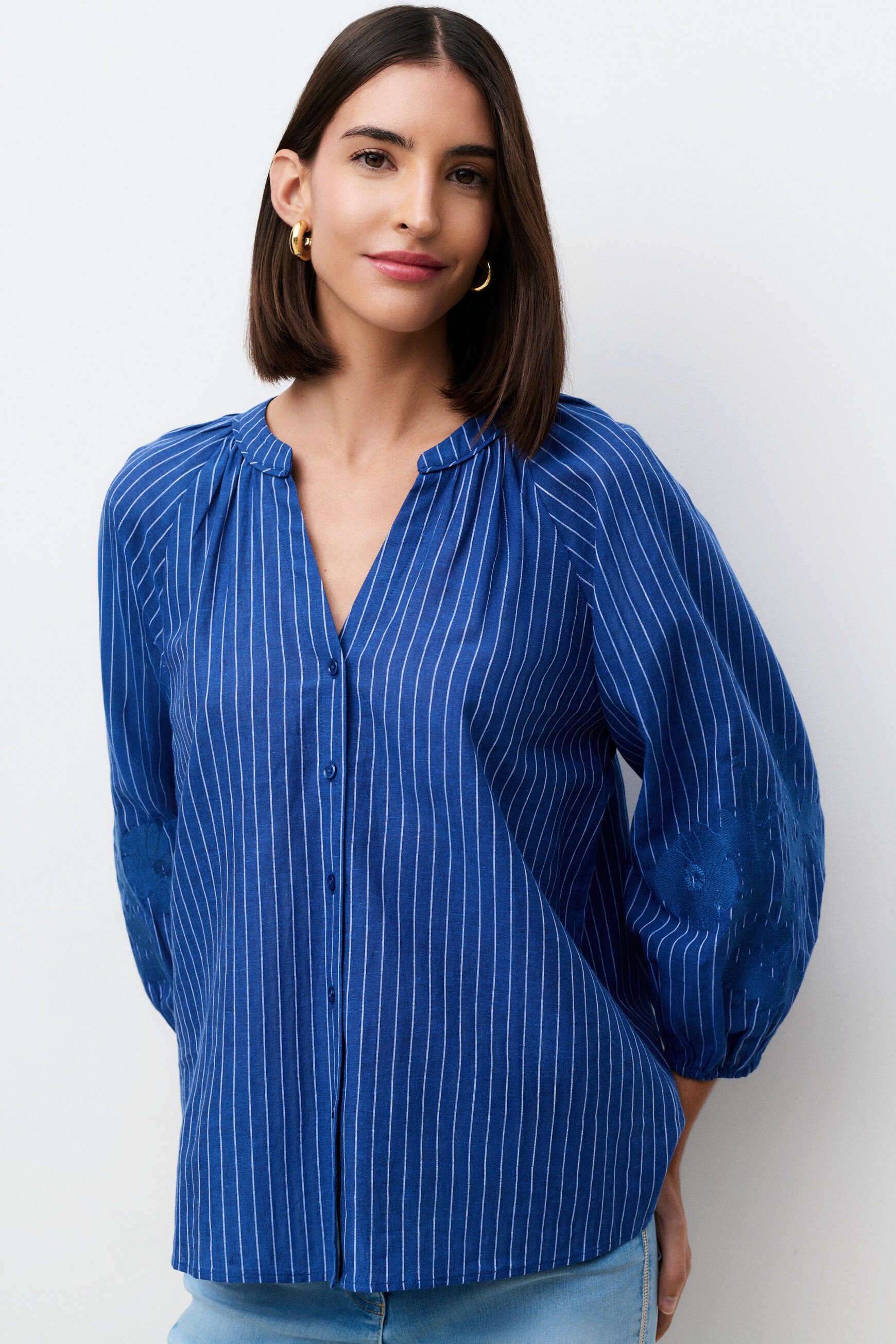 Chemise Caubierayee bleu marine femme