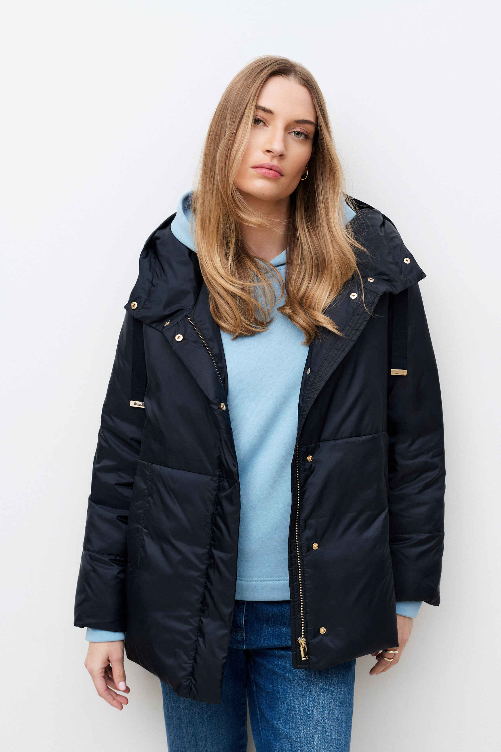 Manteau Galixe bleu marine femme
