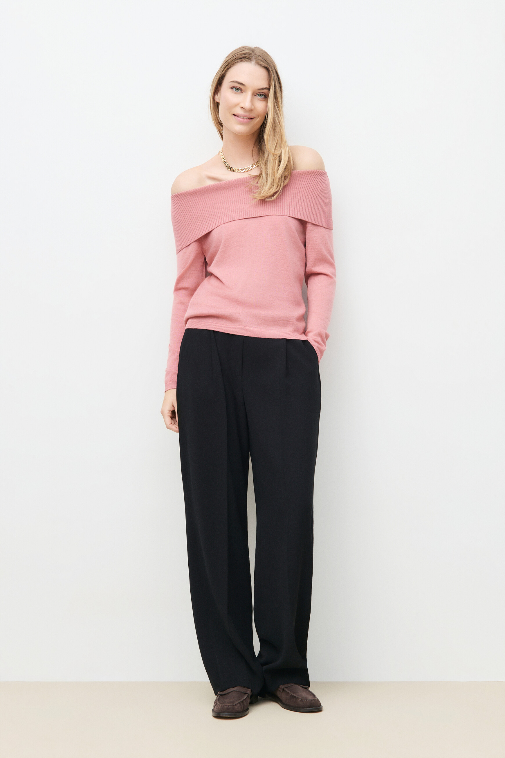 Marge sweater dusty pink woman