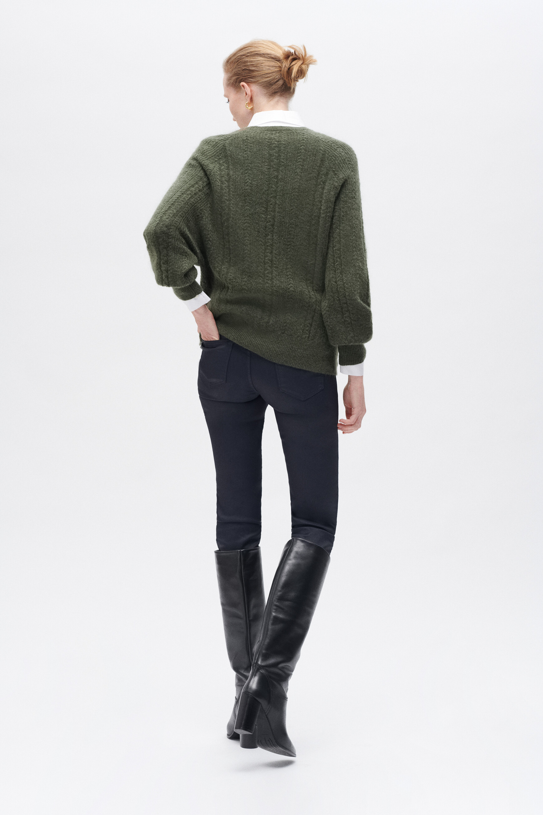 Pull myrtille vert clair femme