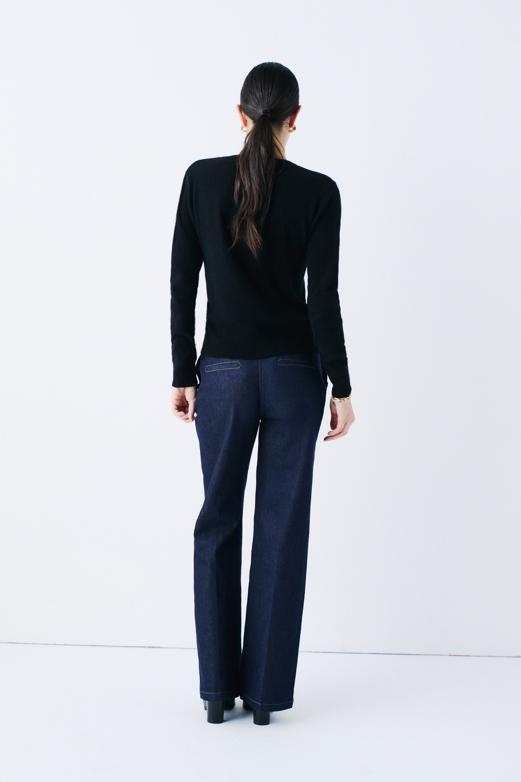 mcaroline 100% cashmere cardigan black woman
