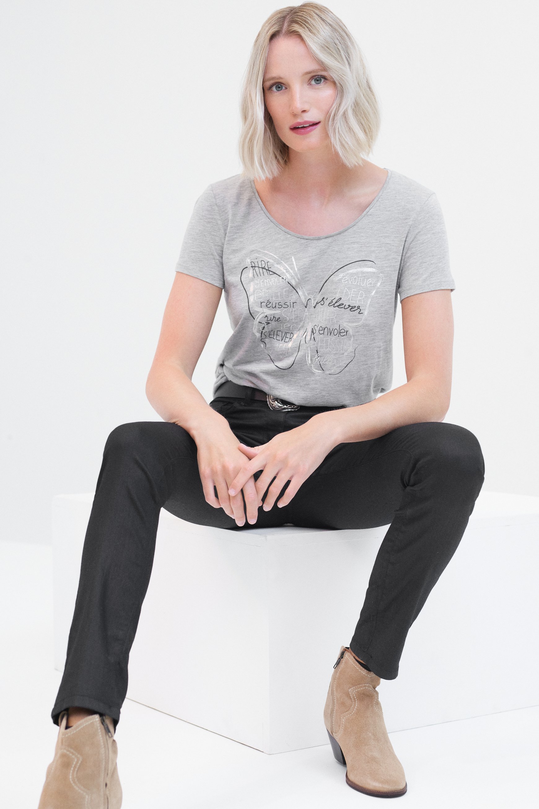 Jamelia t-shirt grey woman
