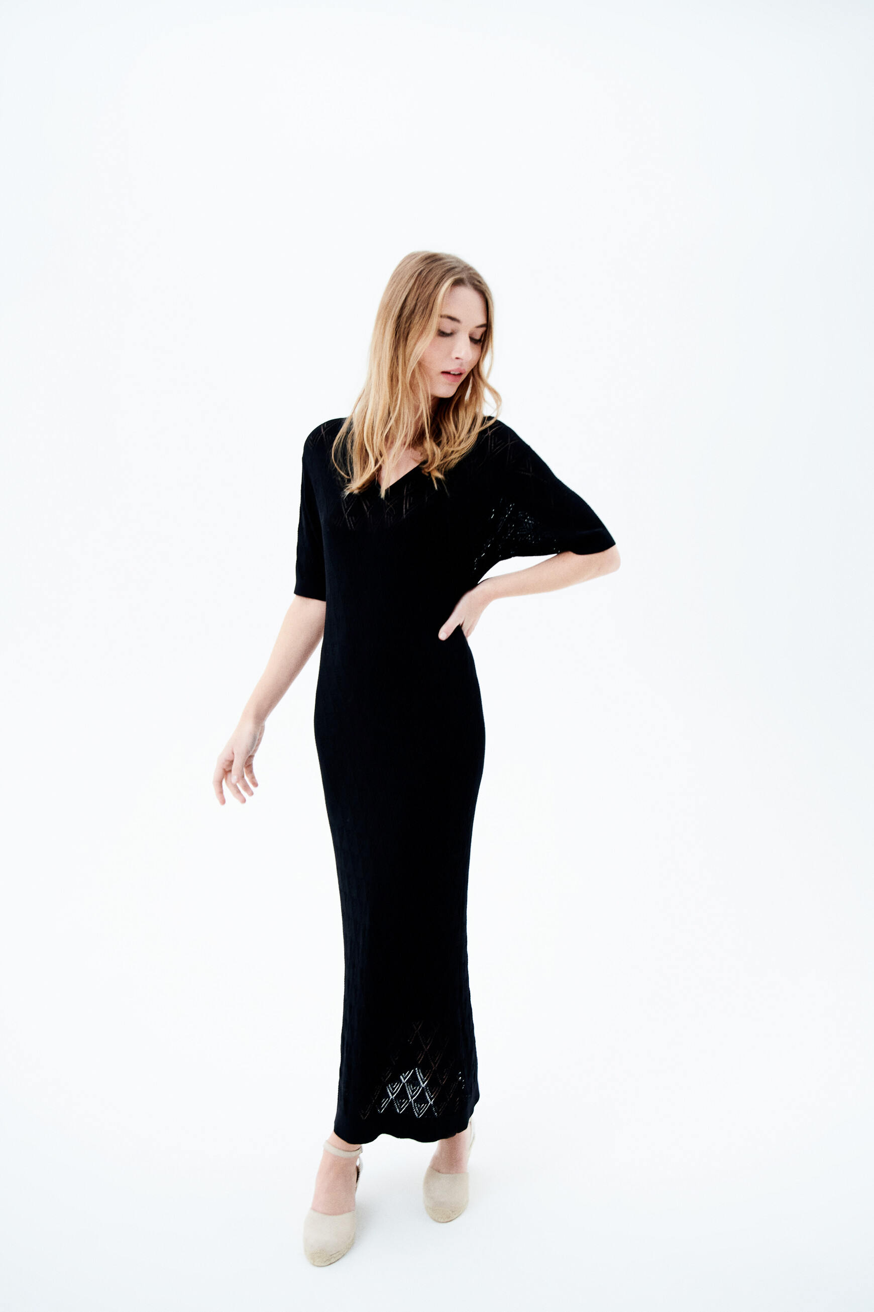 Robe rafia noir femme
