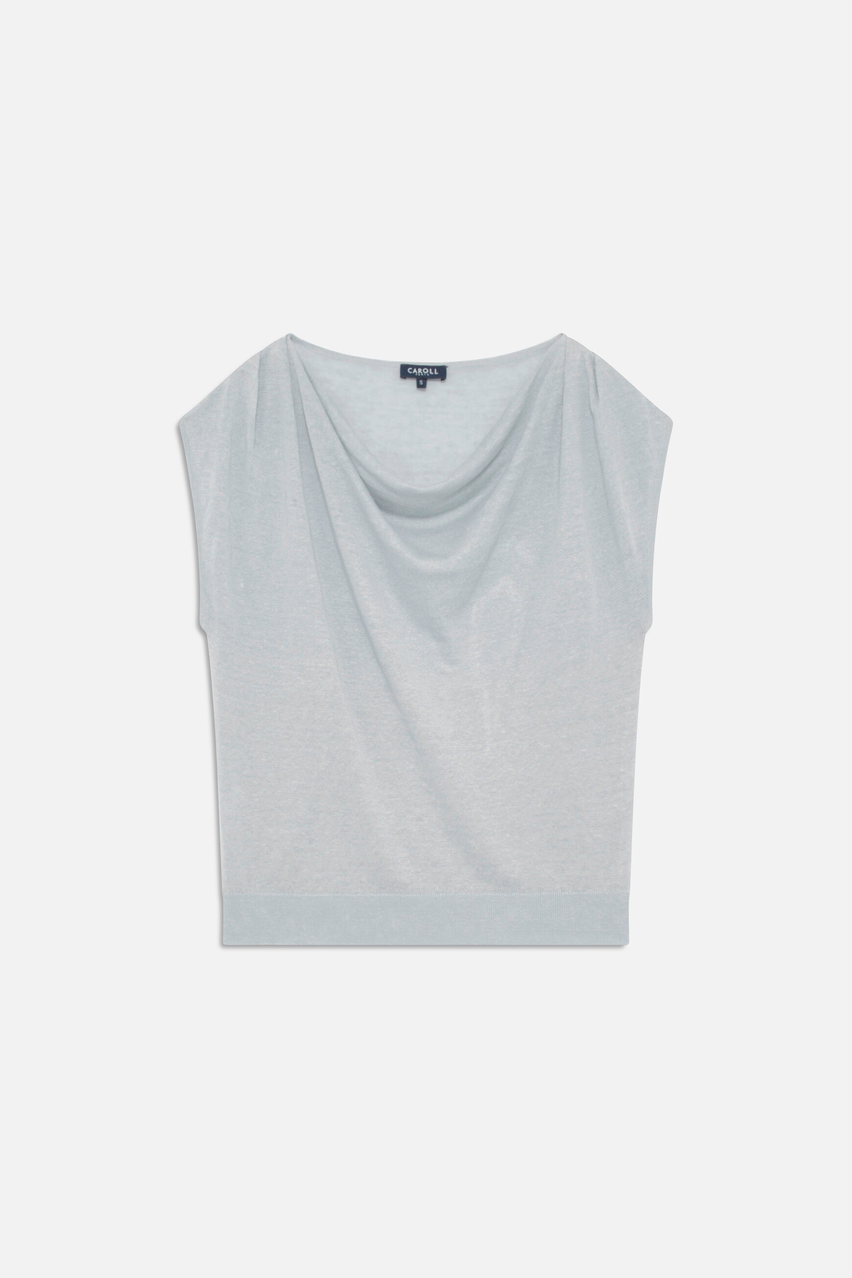 Sweater Mvera 100% linen pastel blue woman