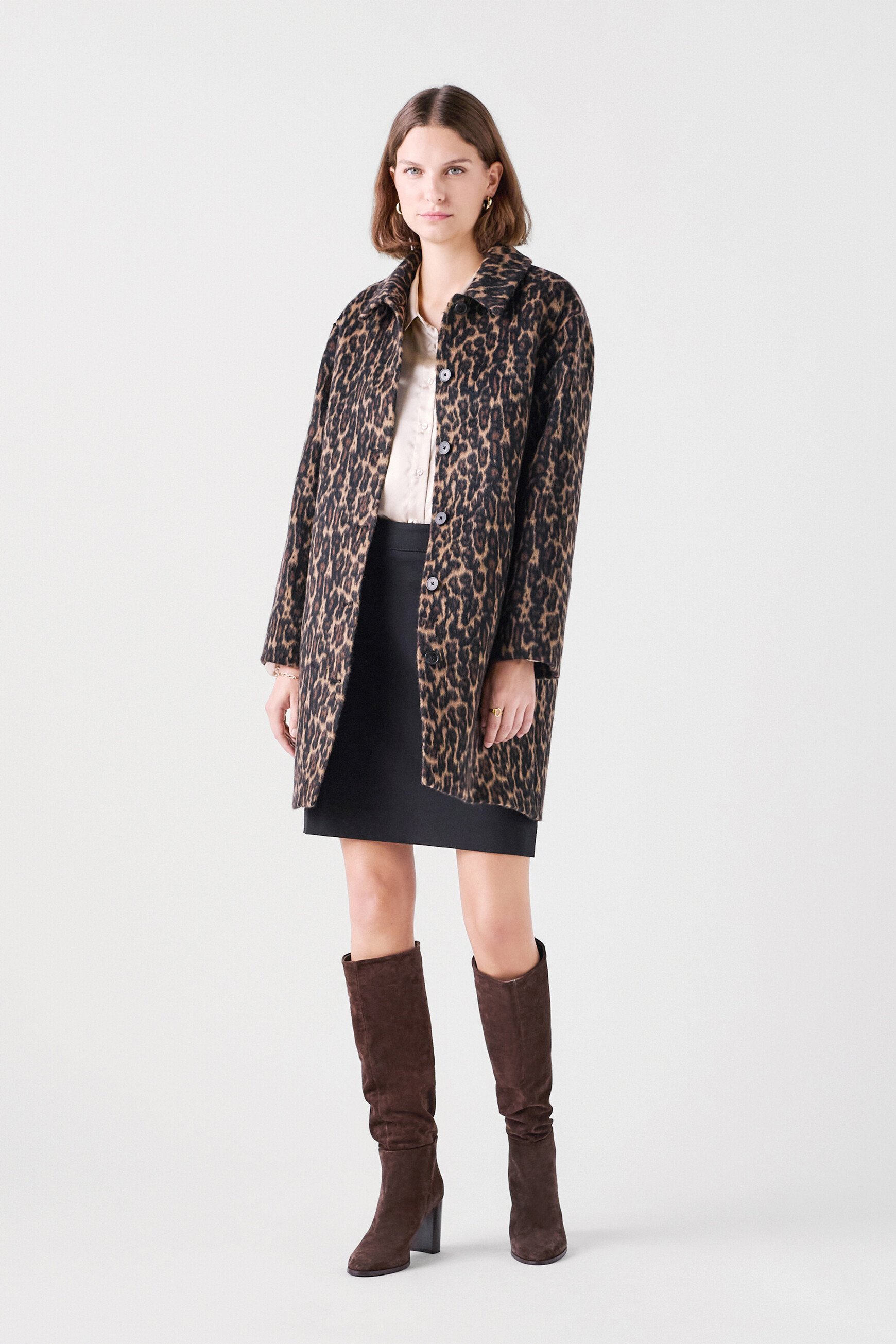 Ganderine coat beige woman