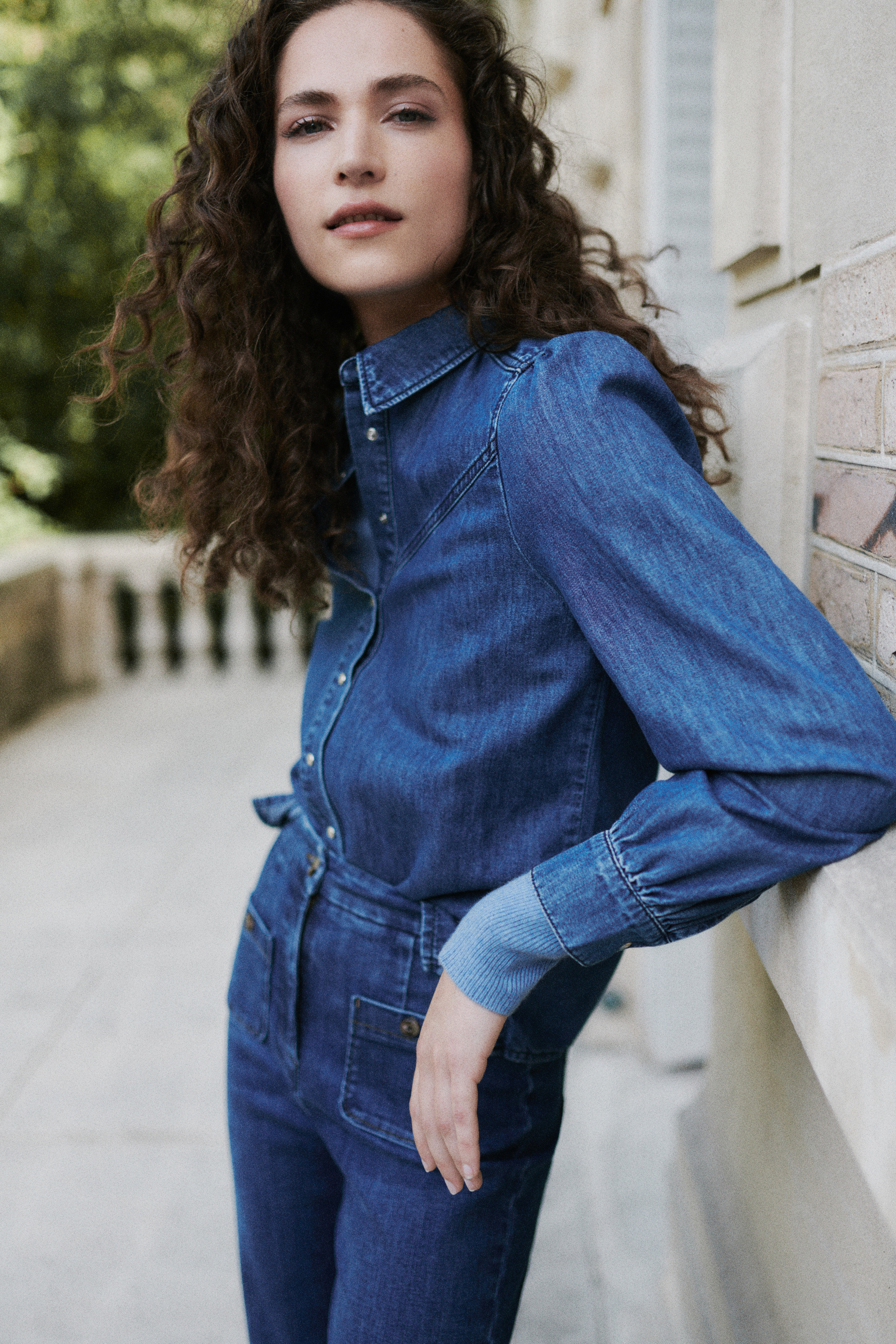 camisa norra vaquero piedra mujer | Caroll camisa norra vaquero piedra mujer | Caroll