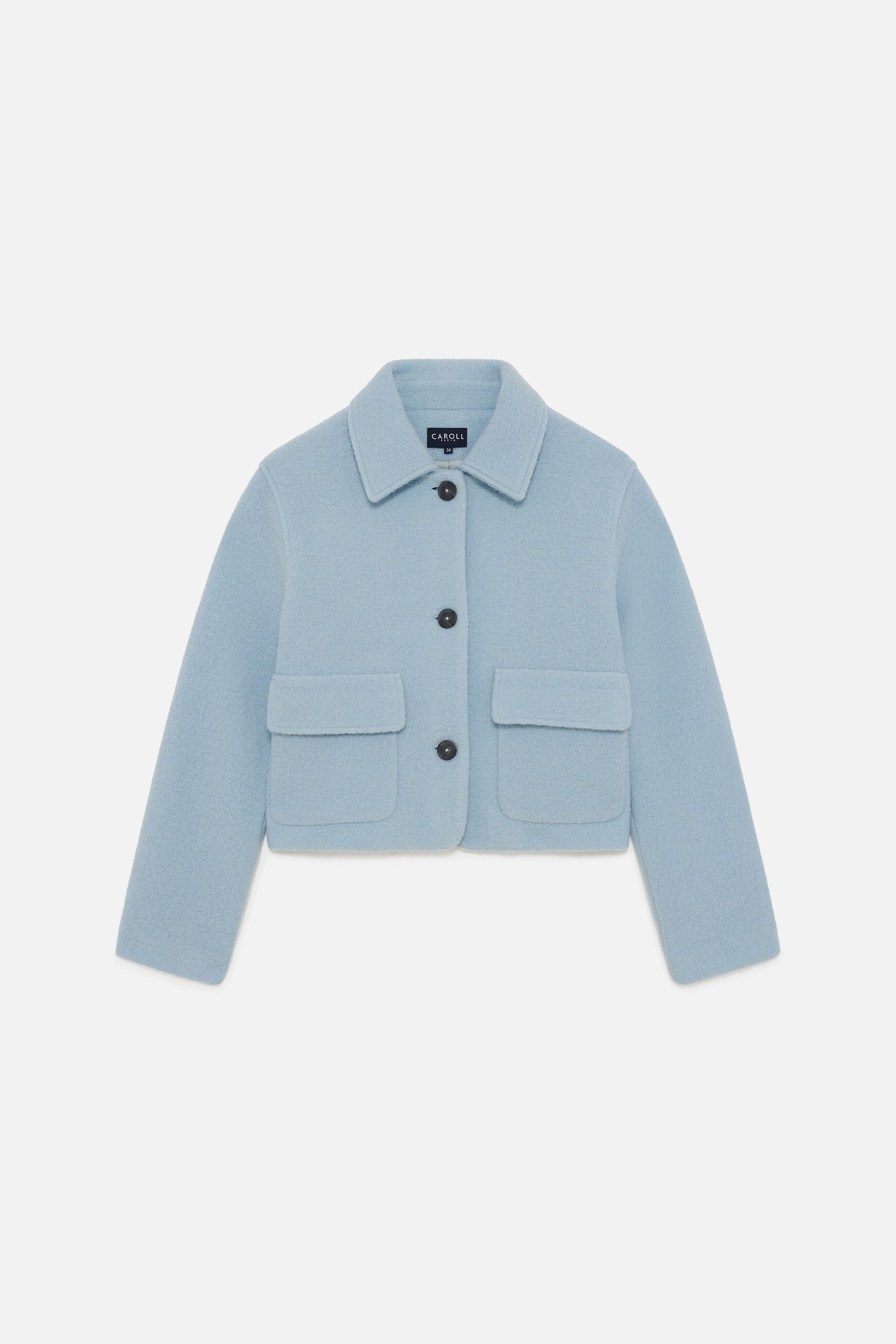 Veste Vibrante2 100% laine bleu gris femme