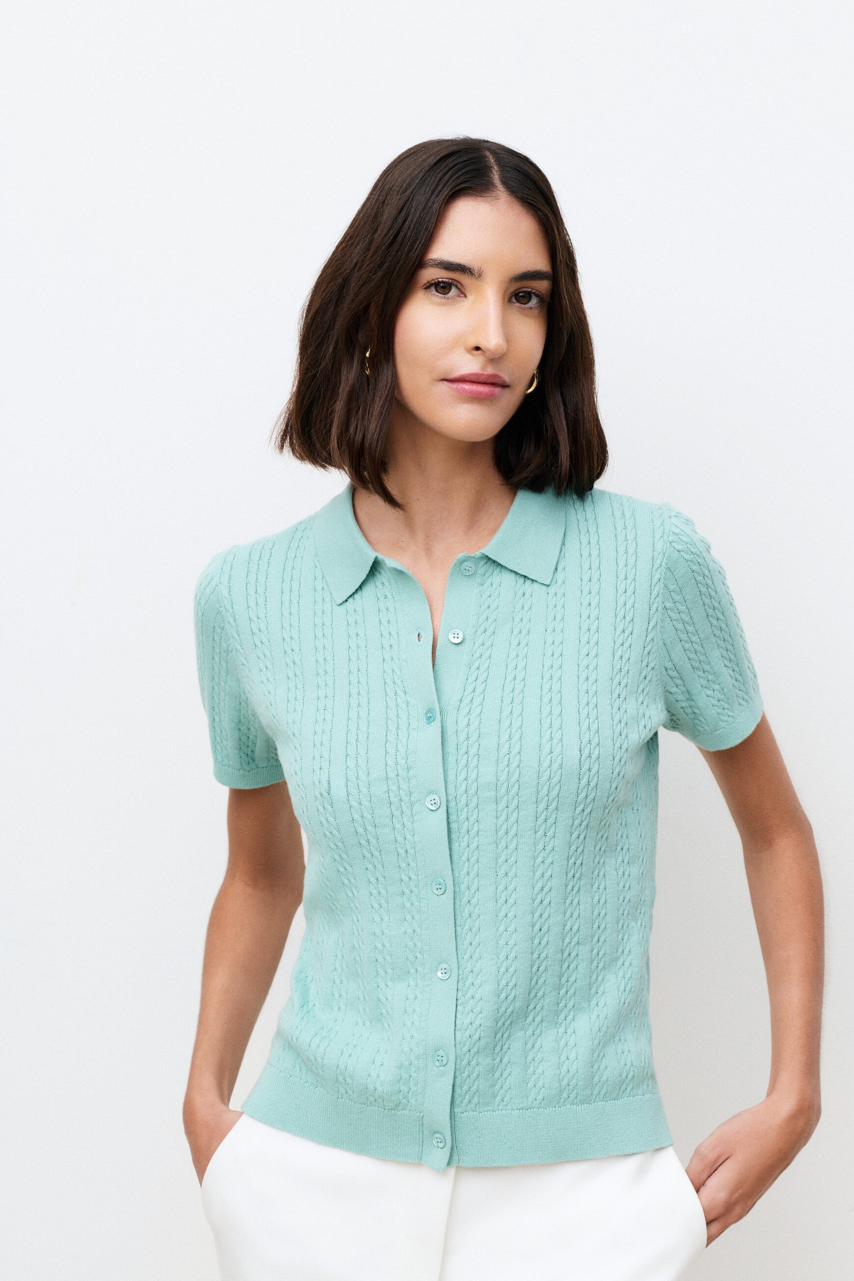 Barbara sweater light green woman