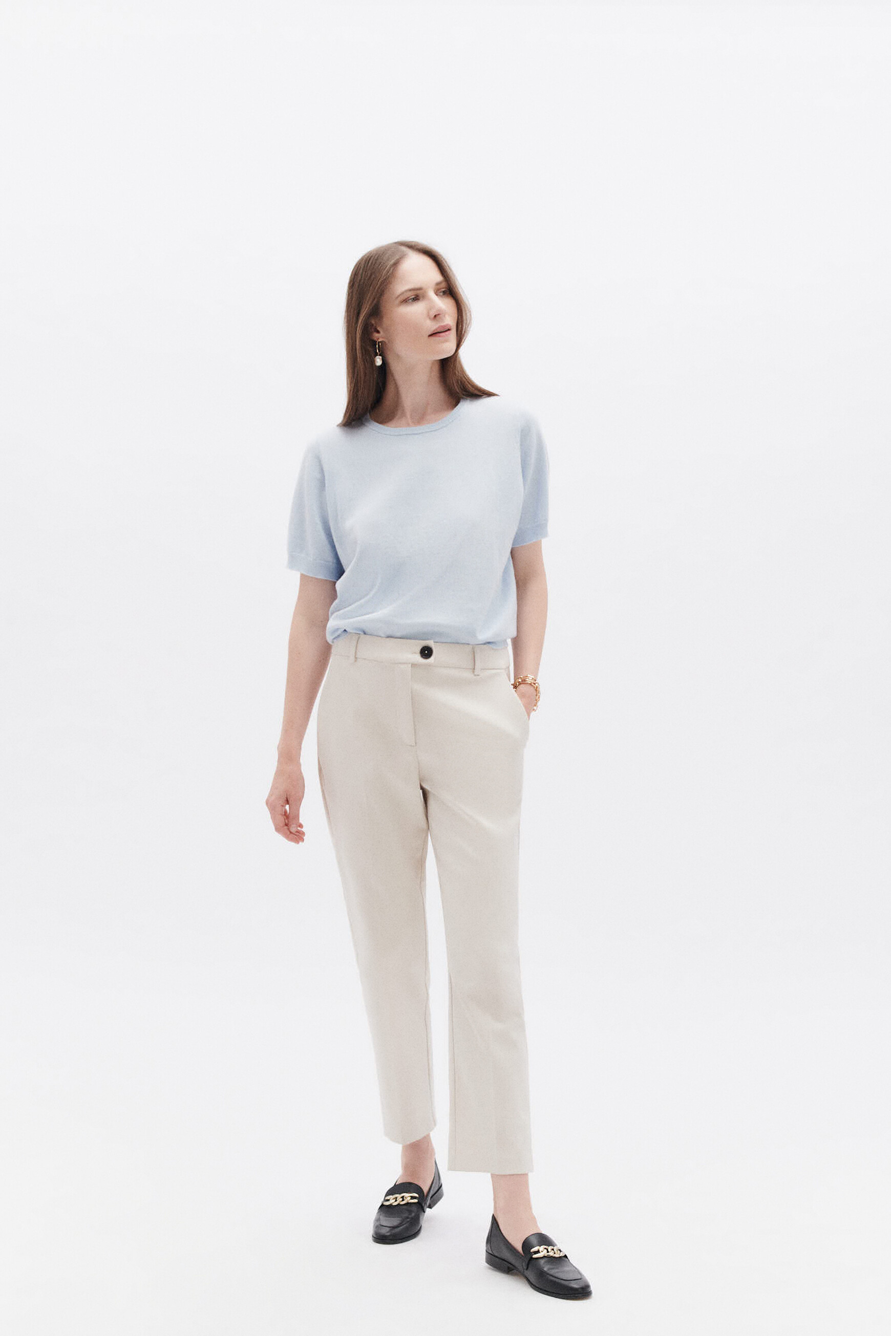 pantalon psam beige femme Pantalon psam beige femme