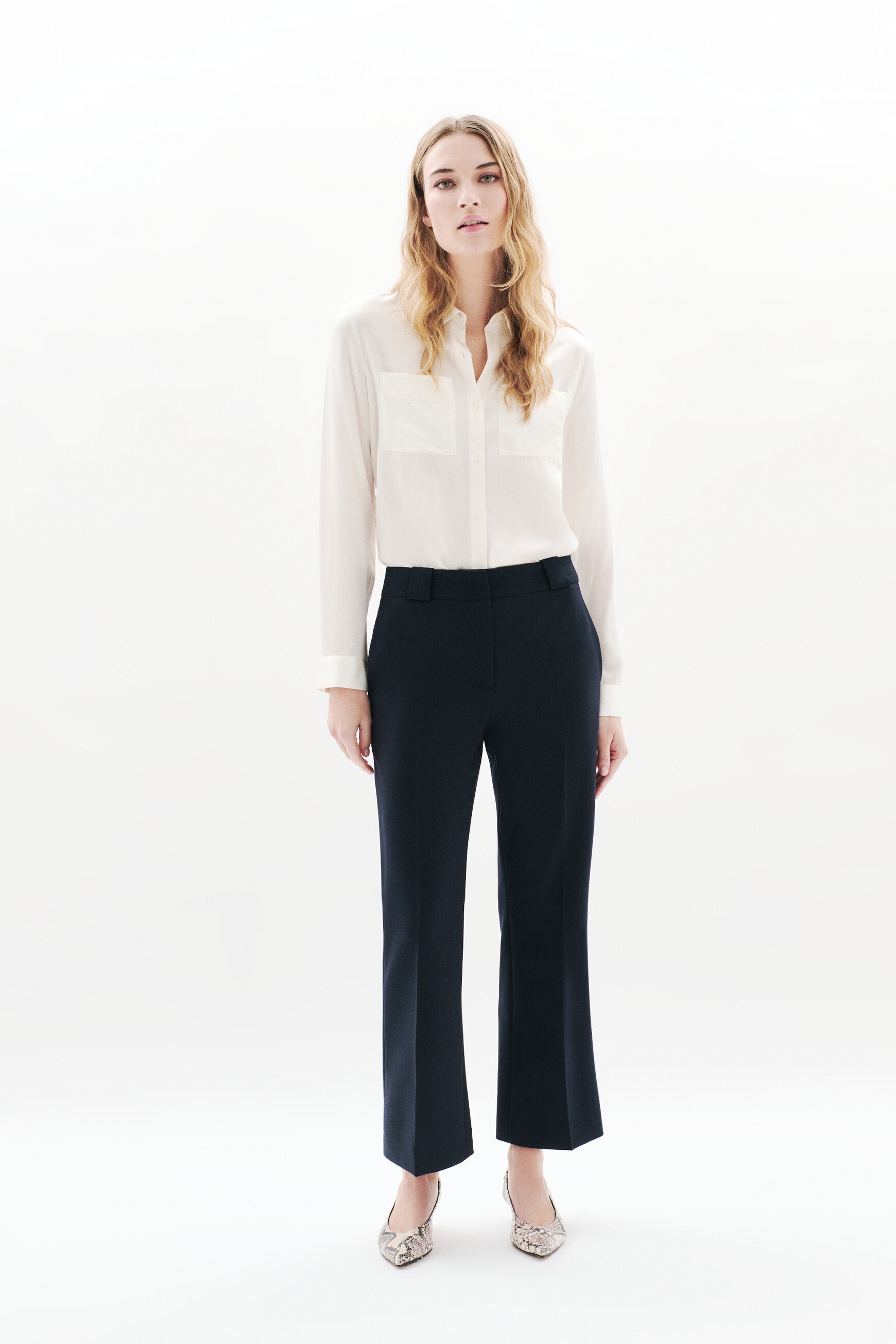 Pelagie trousers navy blue woman