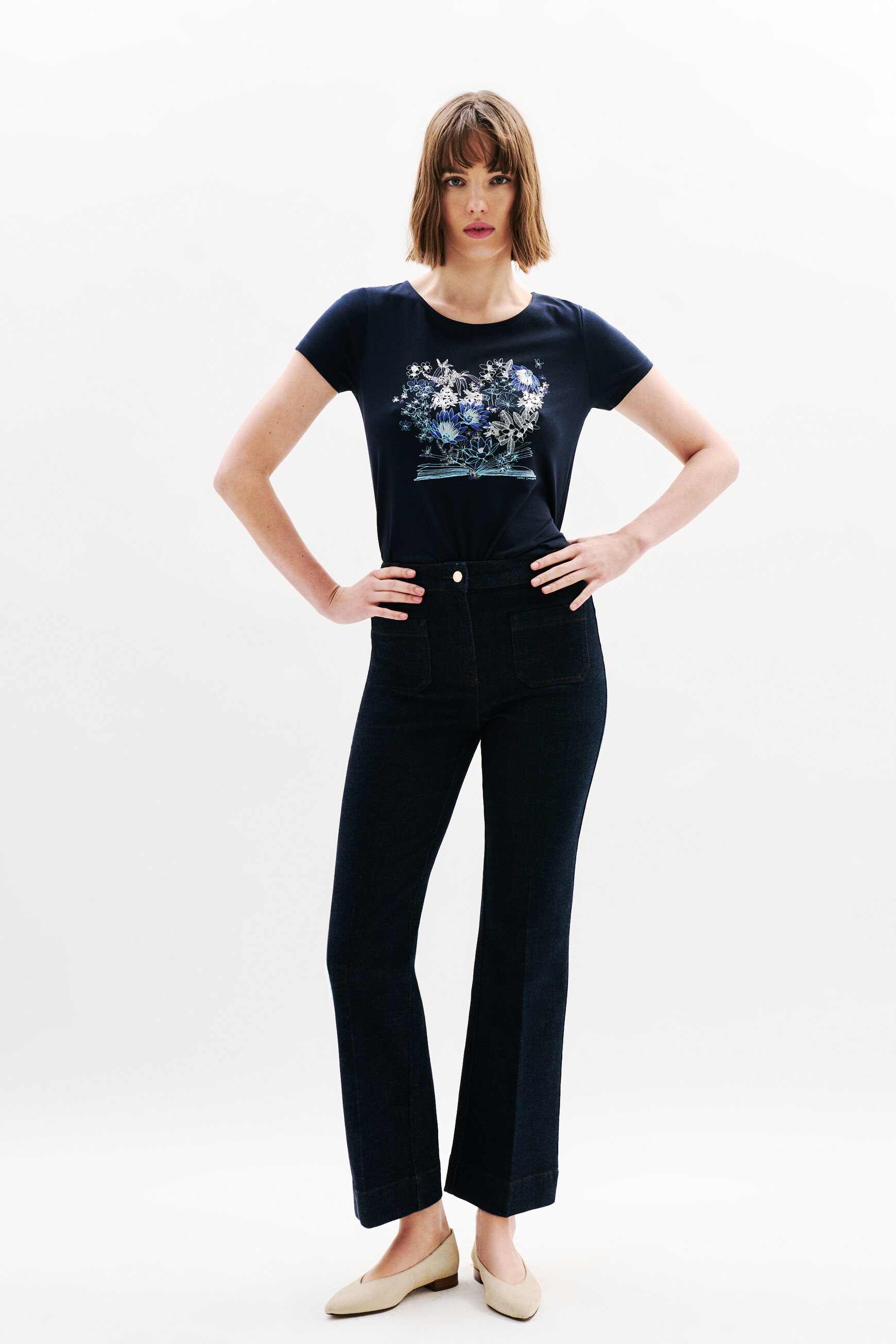 t shirt toutes naar school taxime boek marineblauw vrouw T-shirt toutes naar school taxime boek marineblauw vrouw