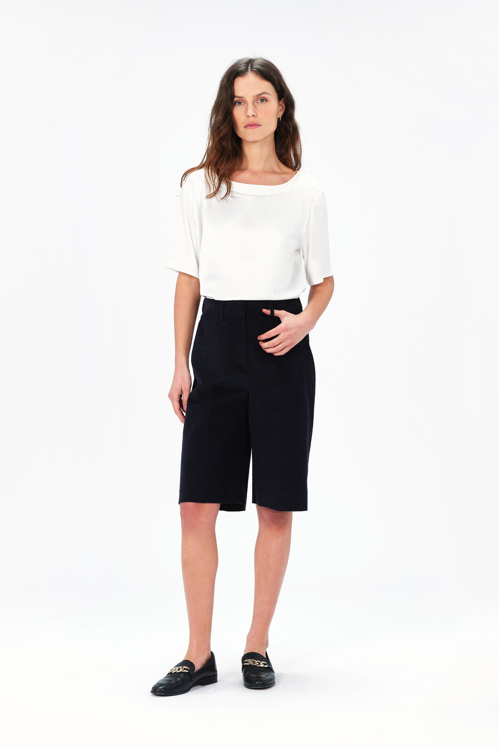 pbermu bermuda shorts navy blue woman pbermu Bermuda shorts navy blue woman