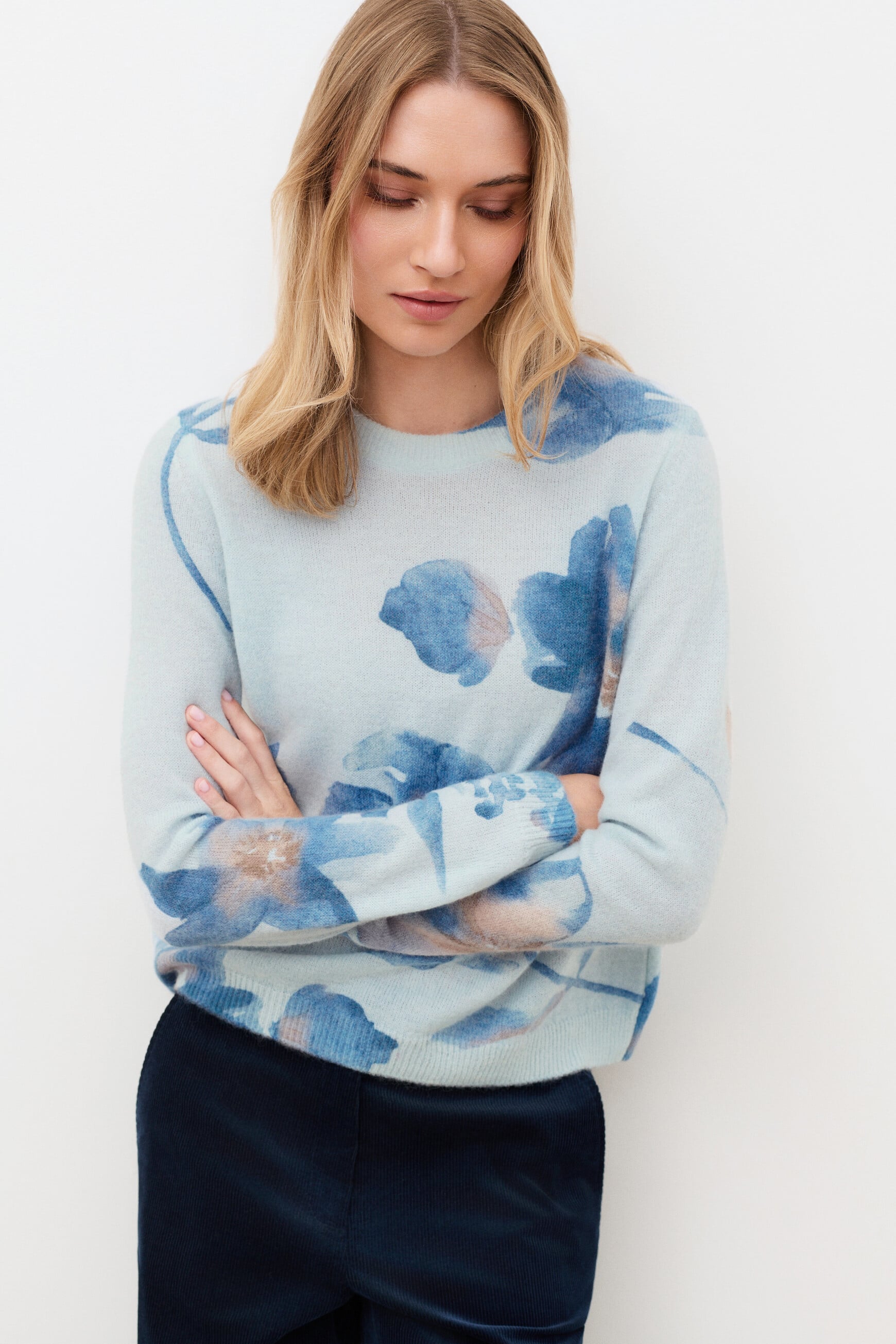 Mfabio sweater light blue woman