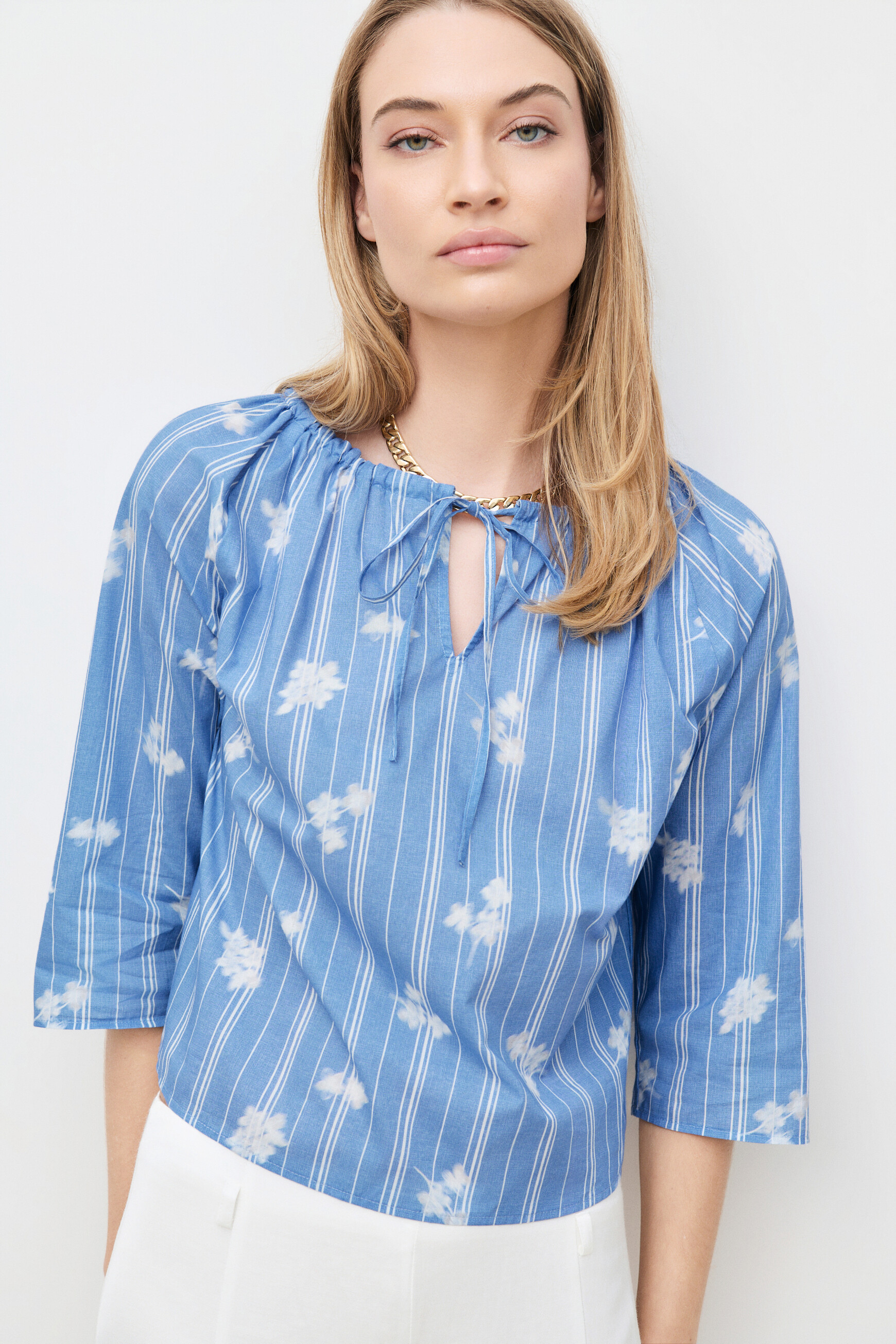 Chic shirt light blue woman