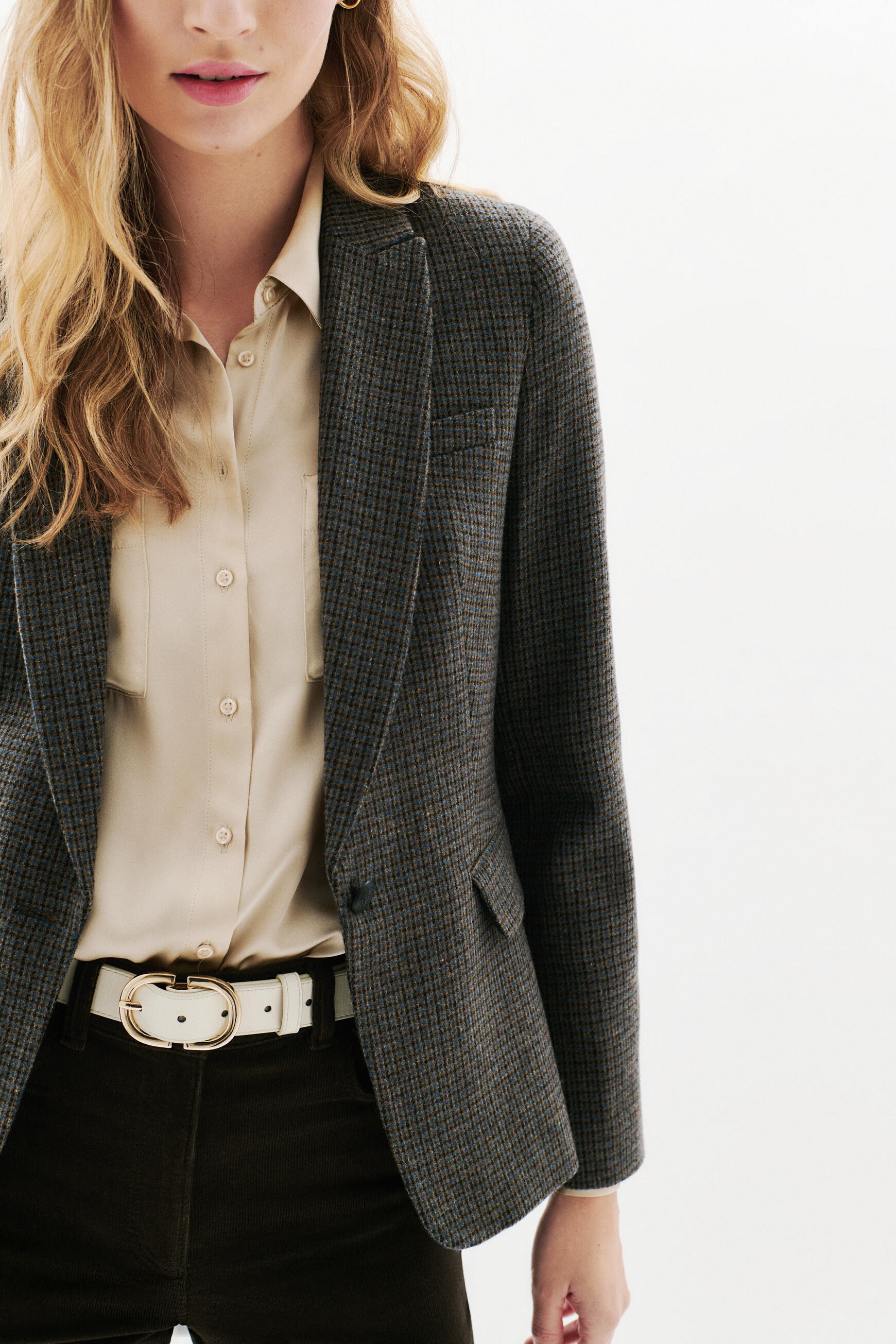 vaurora pied de puce jacket grey woman Vaurora Pied De Puce jacket grey woman