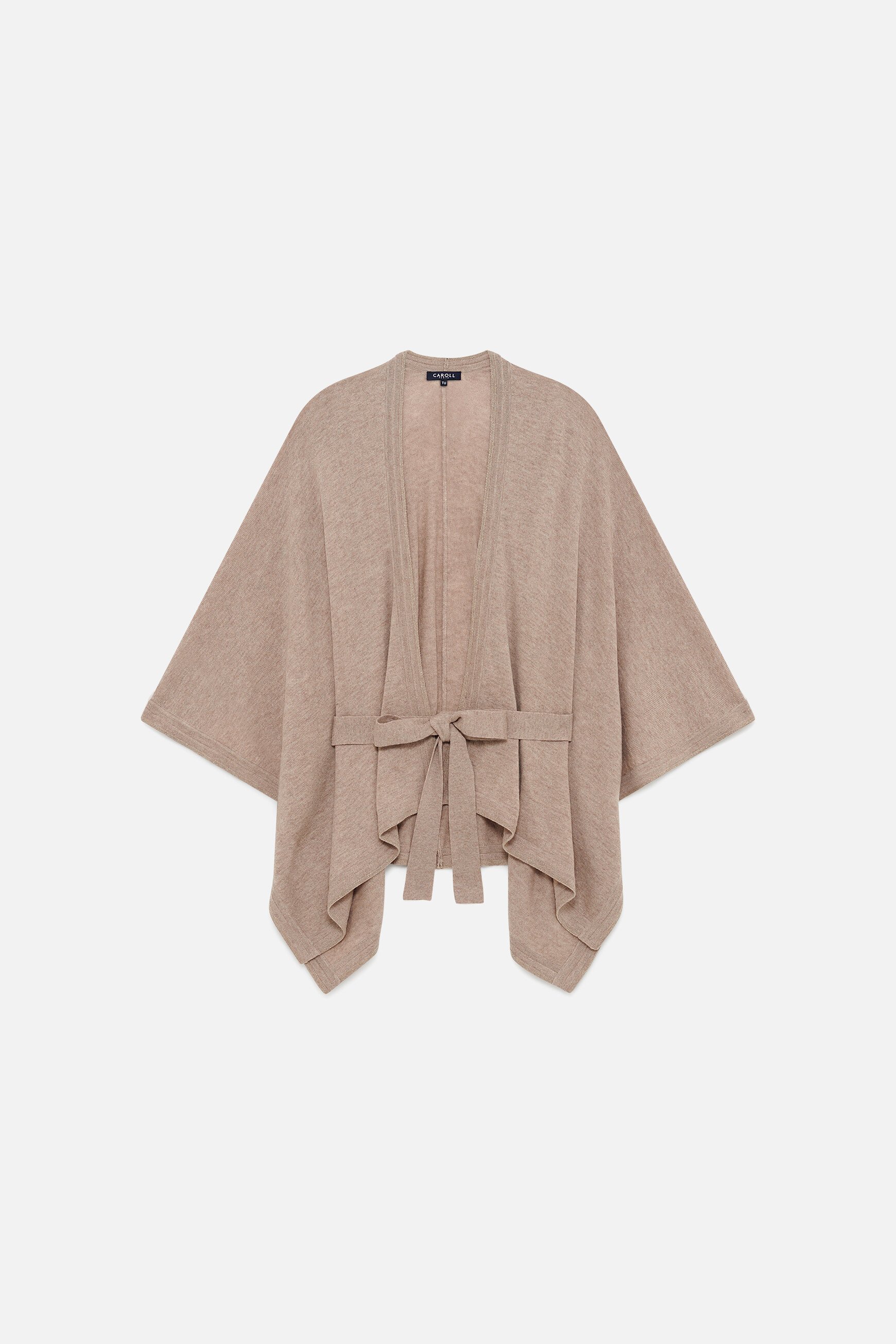 Albano poncho light brown woman
