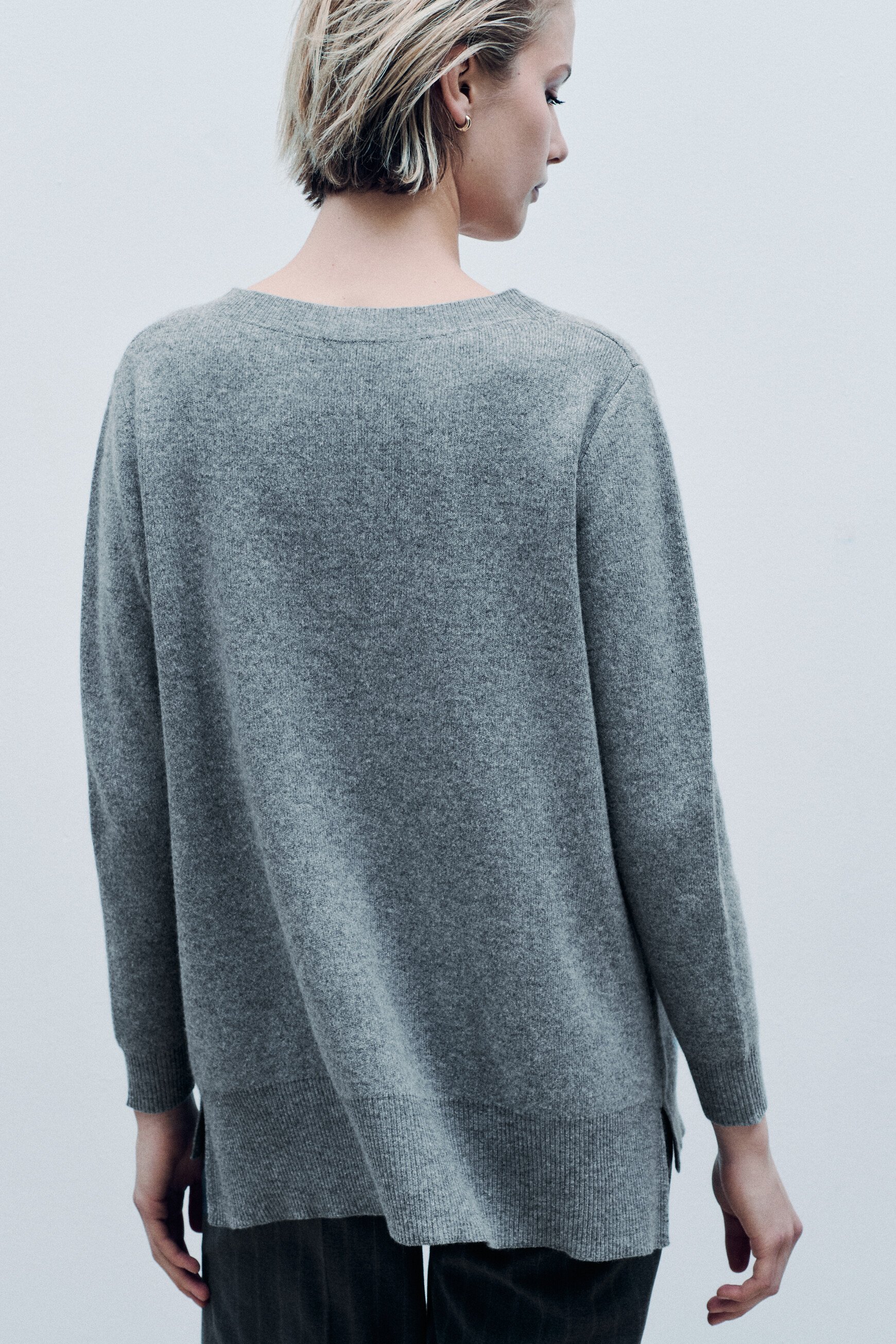 Pull Mleopold made in Italy gris femme