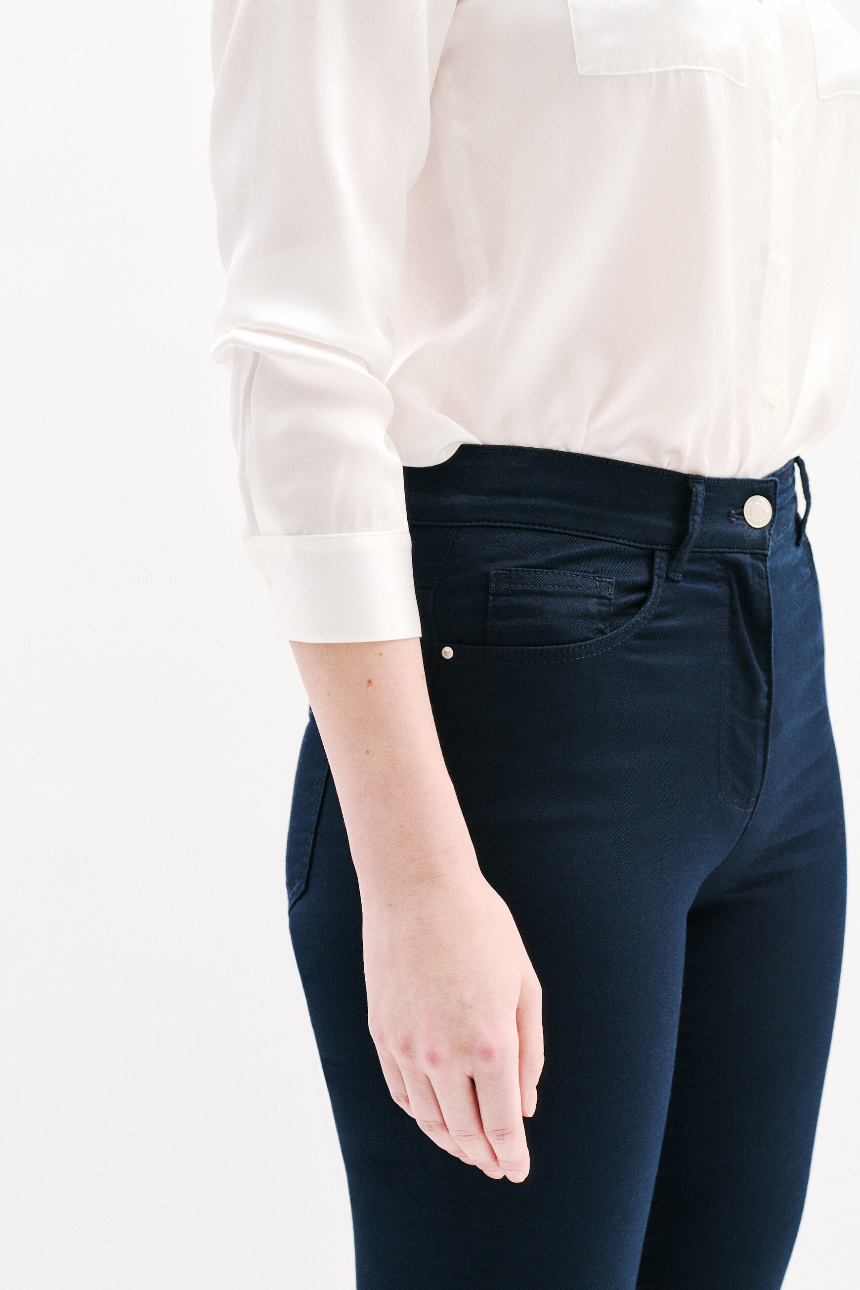 Mason cropped pants navy blue woman