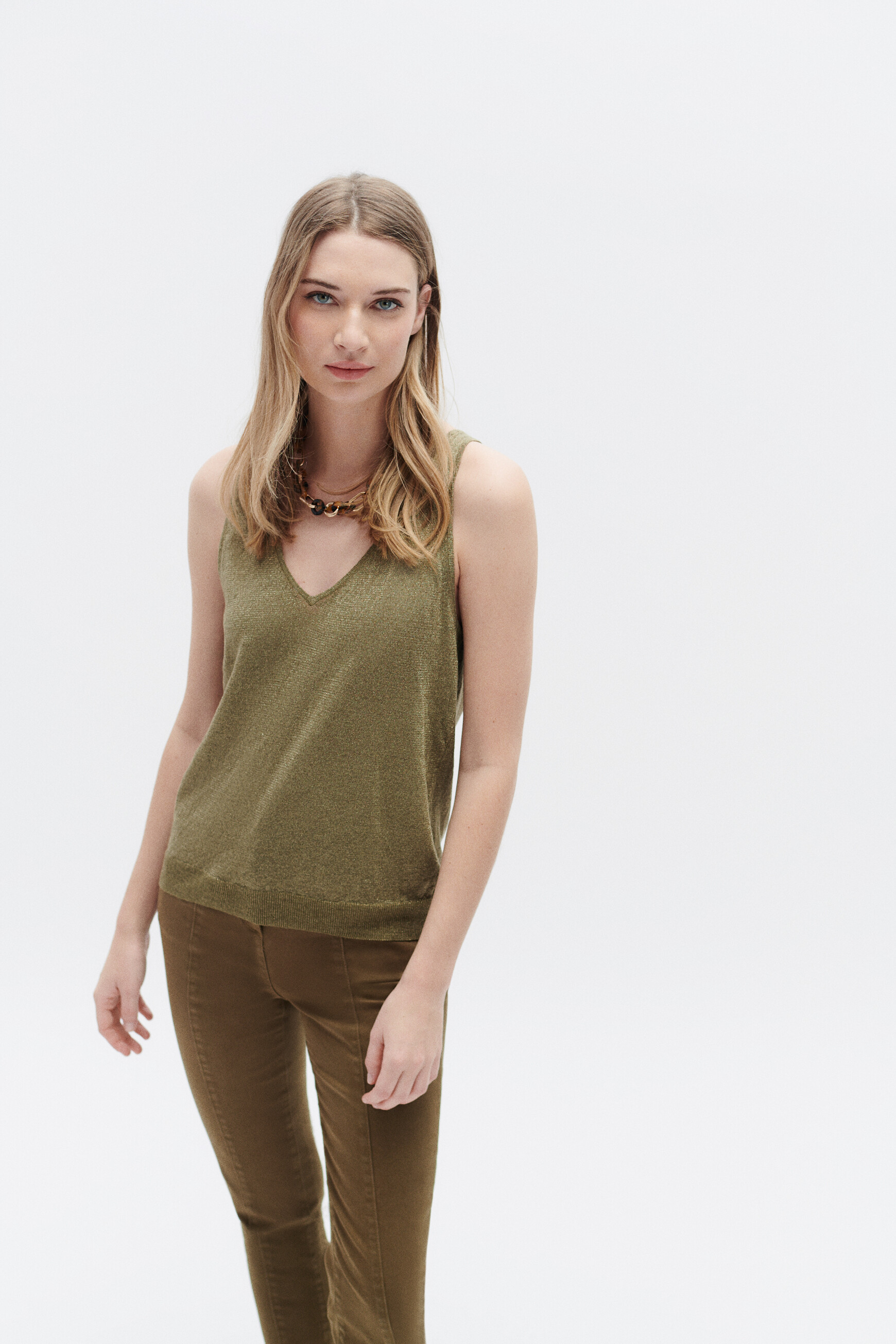 top nolwenn vert olive femme top nolwenn vert olive femme